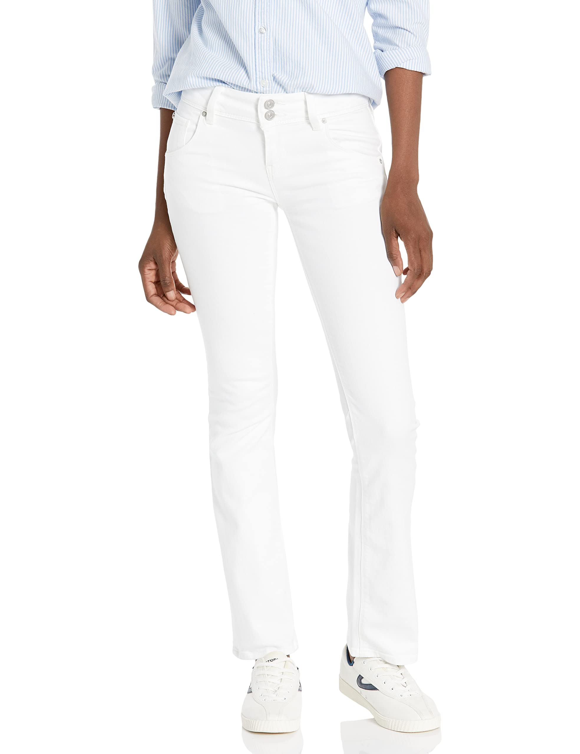 HUDSON Women's Beth Mid Rise Petite Bootcut Jeans with Back Flap Pockets - Comfortable Stretch Denim for Casual Wear & Everyday Outfits
