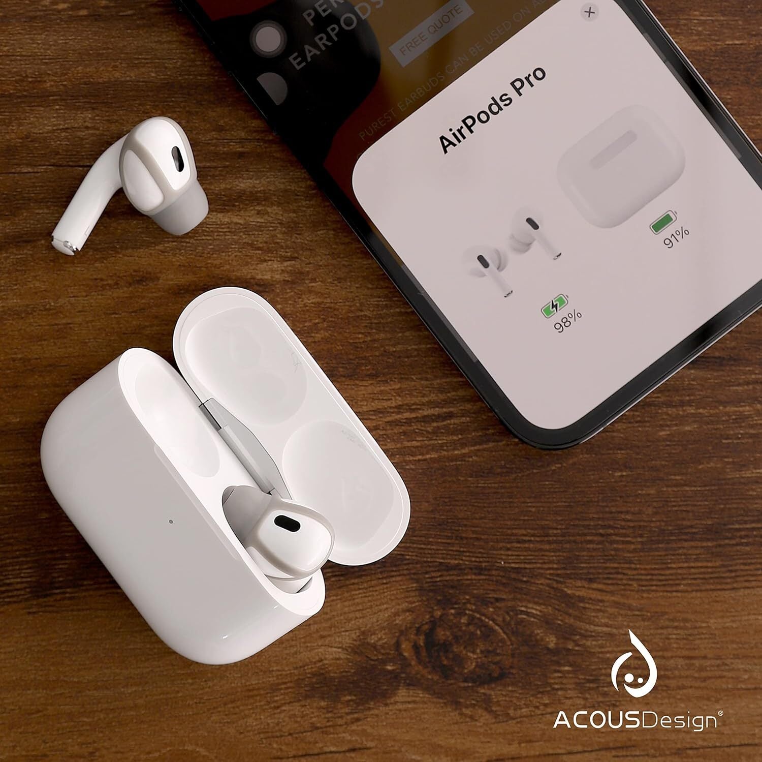ACOUS Design Purest Pro Earbuds Covers - Premium White Silicone Ear Tips for Noise Isolation & Comfort | Perfect for Workouts, Travel & Daily Use