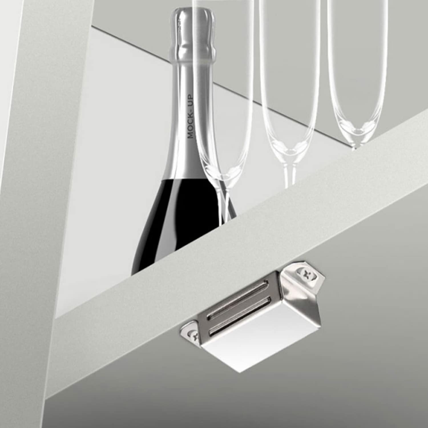 **MroMax Magnetic Door Catch Latch - 2PCS Silver Metal Closet & Wardrobe Stopper Holder (1.85