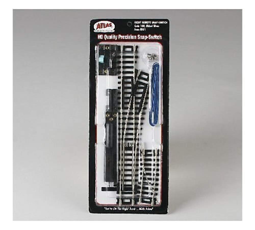 Atlas HO Scale Code 100 Remote Right-Hand Turnout Switch - Model Train Track for Realistic Railroad Layouts & Scenery Building