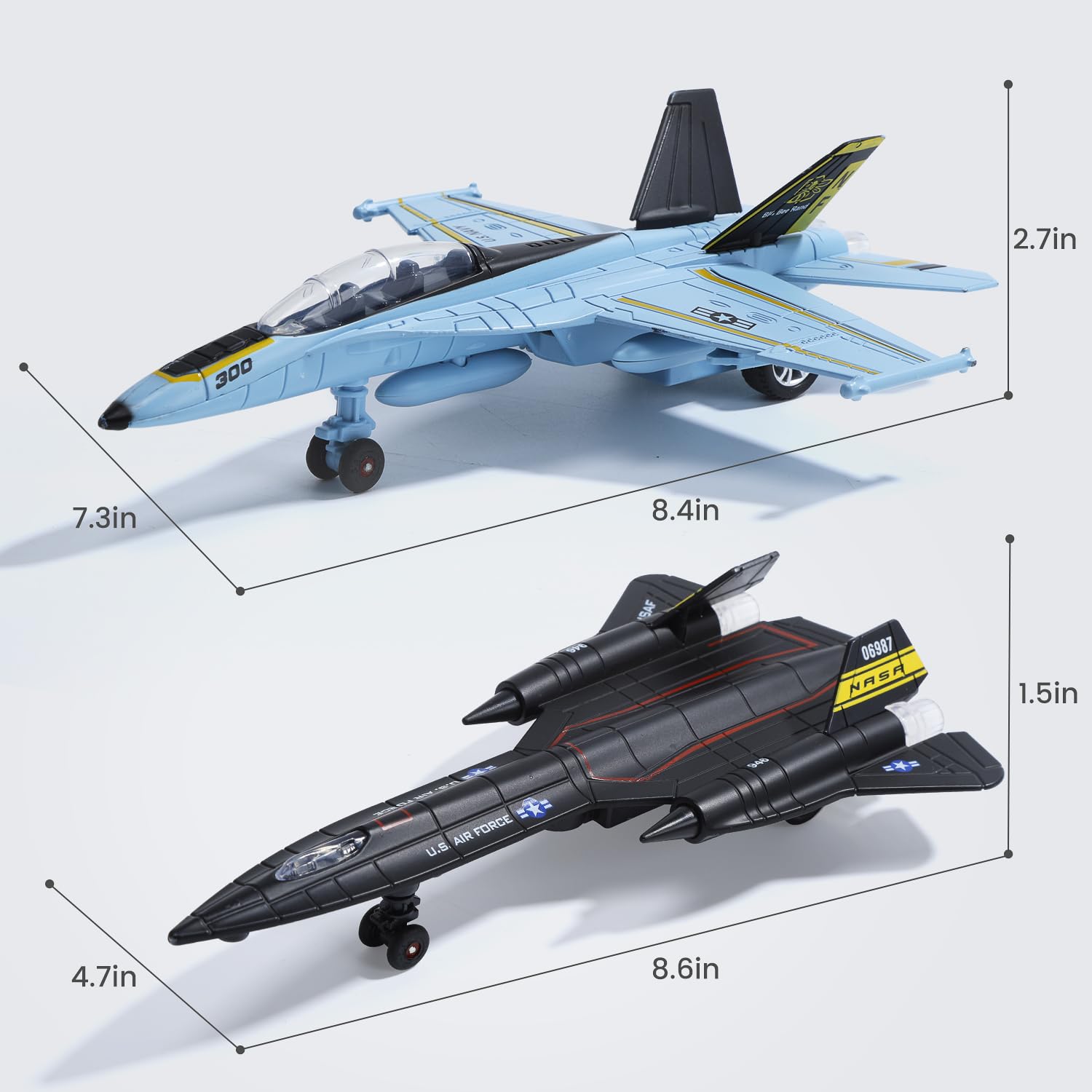 Double Metal Fighter Army Toy Airplane Model with Sound & Light - Pull Back Alloy Military Jet Diecast Toy for Kids | Perfect Birthday Gift for Toddler Boys & Girls | Great for Pretend Play, Collecting & STEM Learning