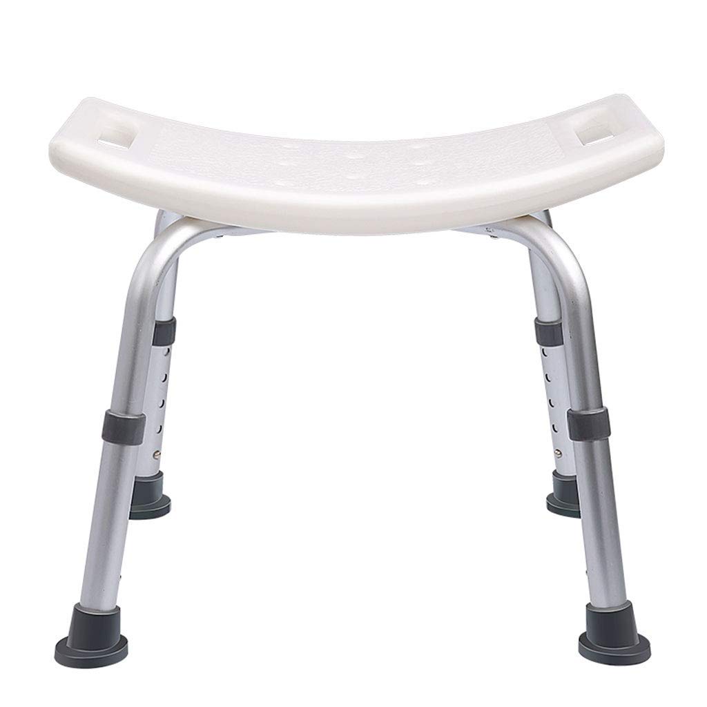 Adjustable Height Shower Stool with Backrest - Non-Slip Bath Seat for Elderly & Disabled (41x41cm, Height 36-48cm) - Ideal for Safe Showering, Bathroom Safety & Mobility Assistance