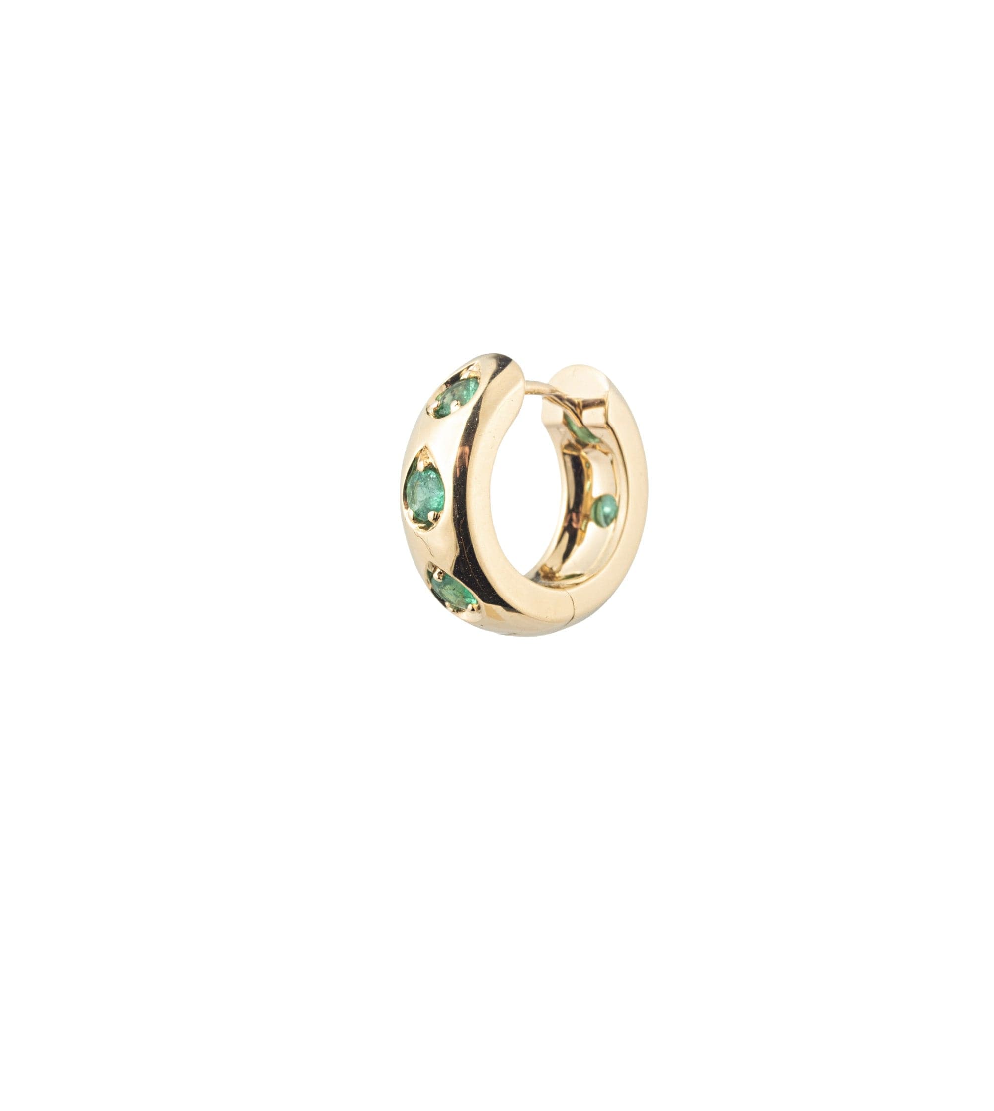 Forever & Always a Pair: Emerald Gemstone Hoop Earrings for Women - Perfect for Anniversaries, Weddings & Romantic Gifts