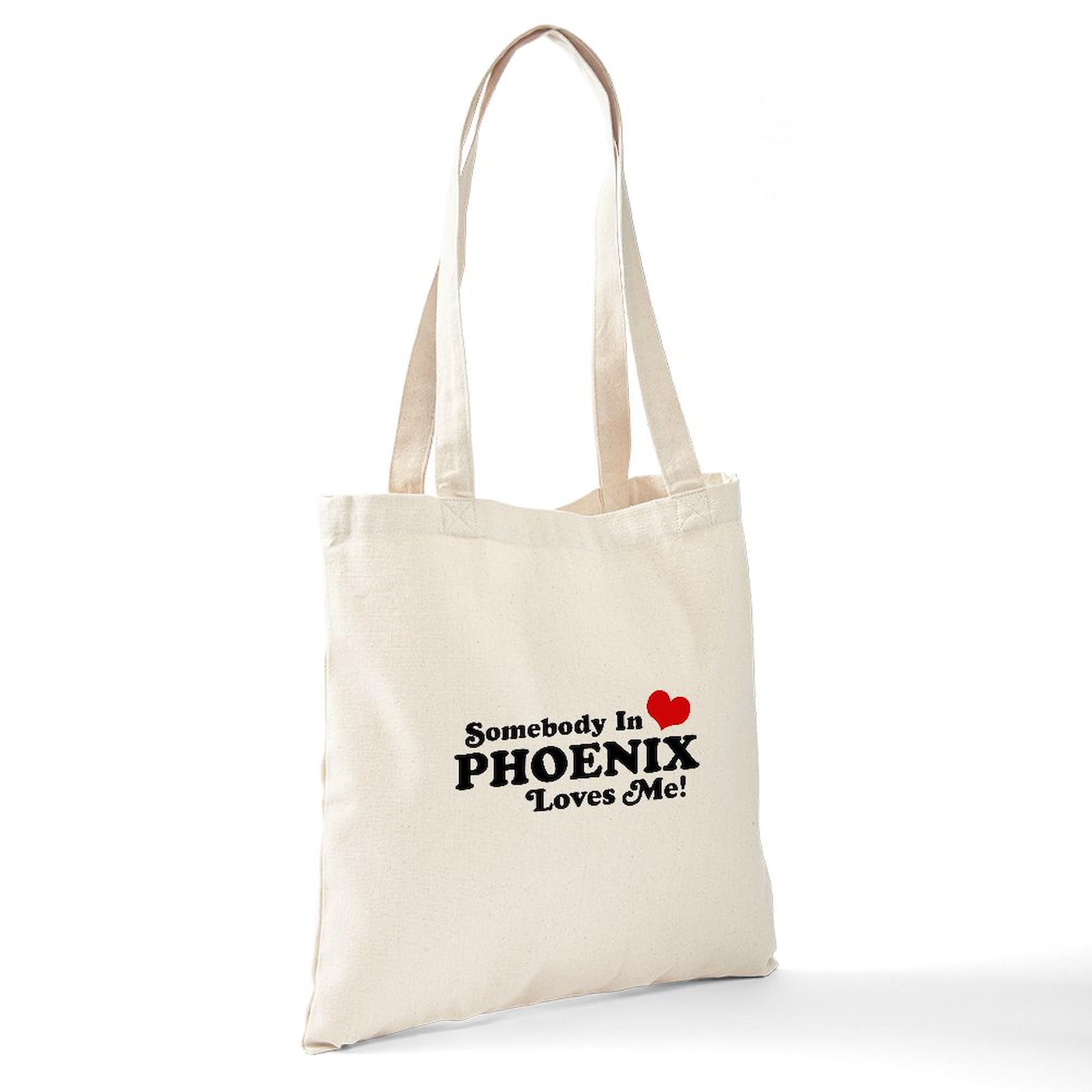 Somebody In Phoenix Loves Me Natural Canvas Tote Bag - Eco-Friendly Reusable Shopping Bag for Groceries, Beach Trips & Daily Use