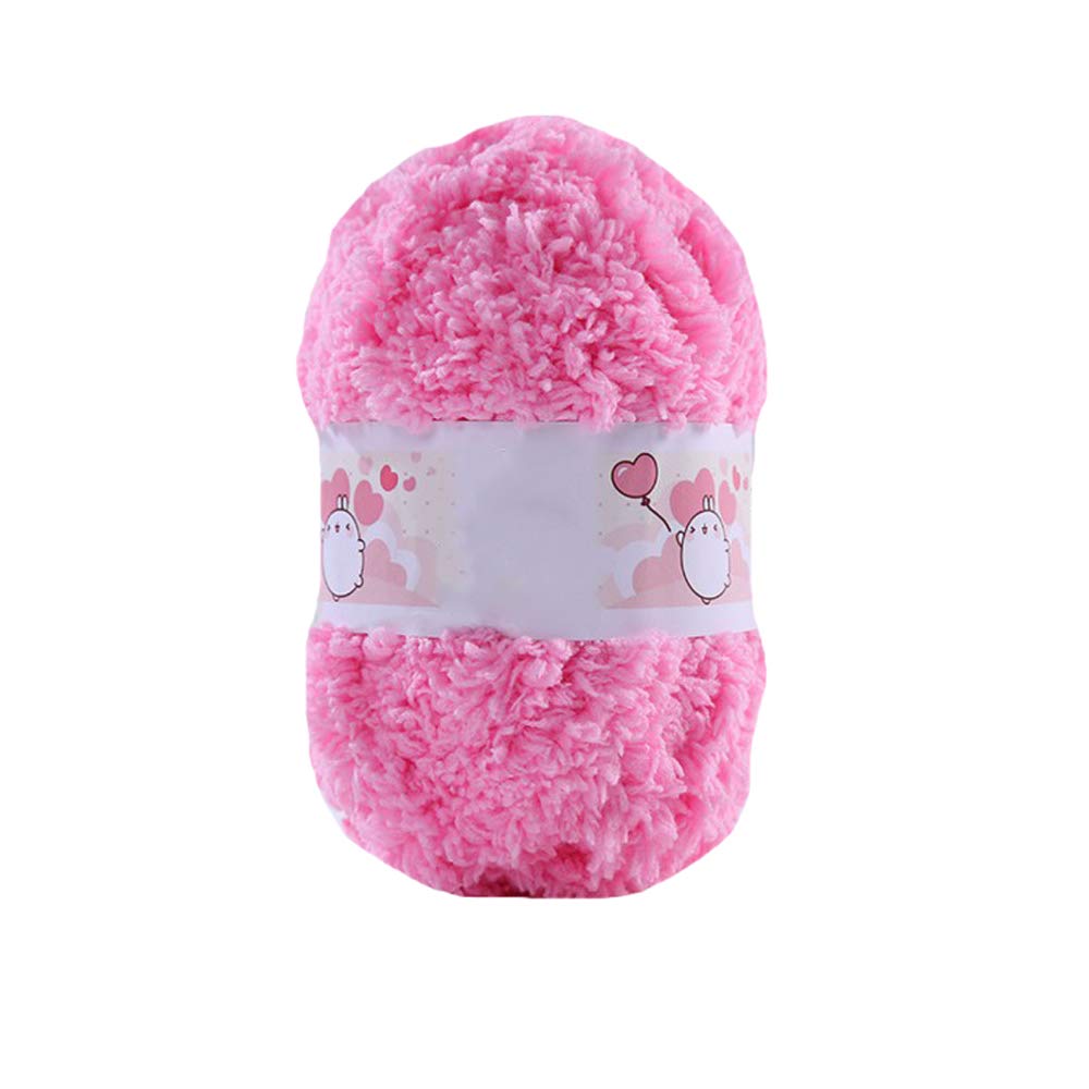 2.2lbs Pink Pipsqueak Yarn - Ultra Soft Coral Fleece Knitting & Crochet Yarn for DIY Blankets, Sweaters, Hats & Bags - Fluffy Fuzzy Craft Yarn for Cozy Winter Projects