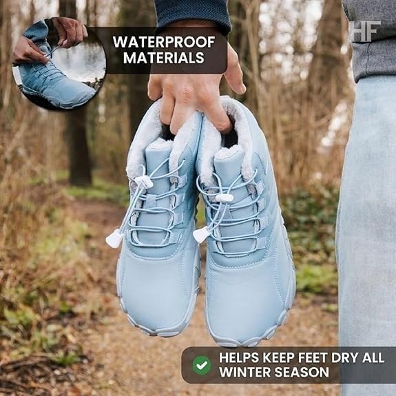 Caspar Pro HF - Non-Slip Comfortable Winter Barefoot Shoes for Men & Women | Warm Supportive Unisex Walking Boots for Outdoor Hiking, Snow & Cold Weather Activities