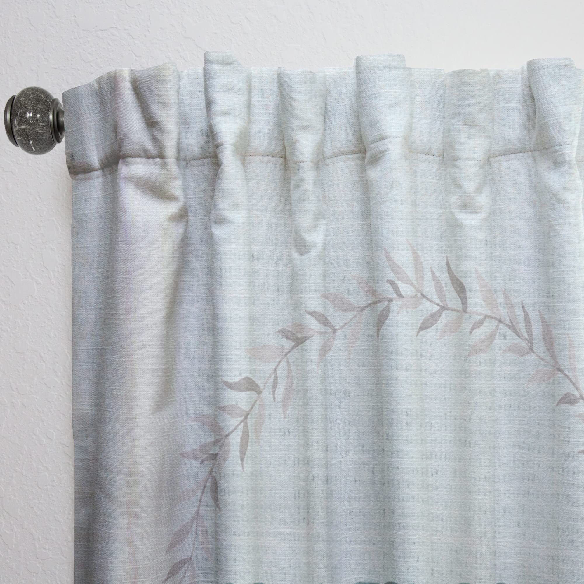 Farmhouse Floral Blackout Curtains - Thermal Insulated Single Panel 52x95 Inch - Elegant Window Drapes for Bedroom & Living Room - Perfect for Home Decor, Privacy & Light Control