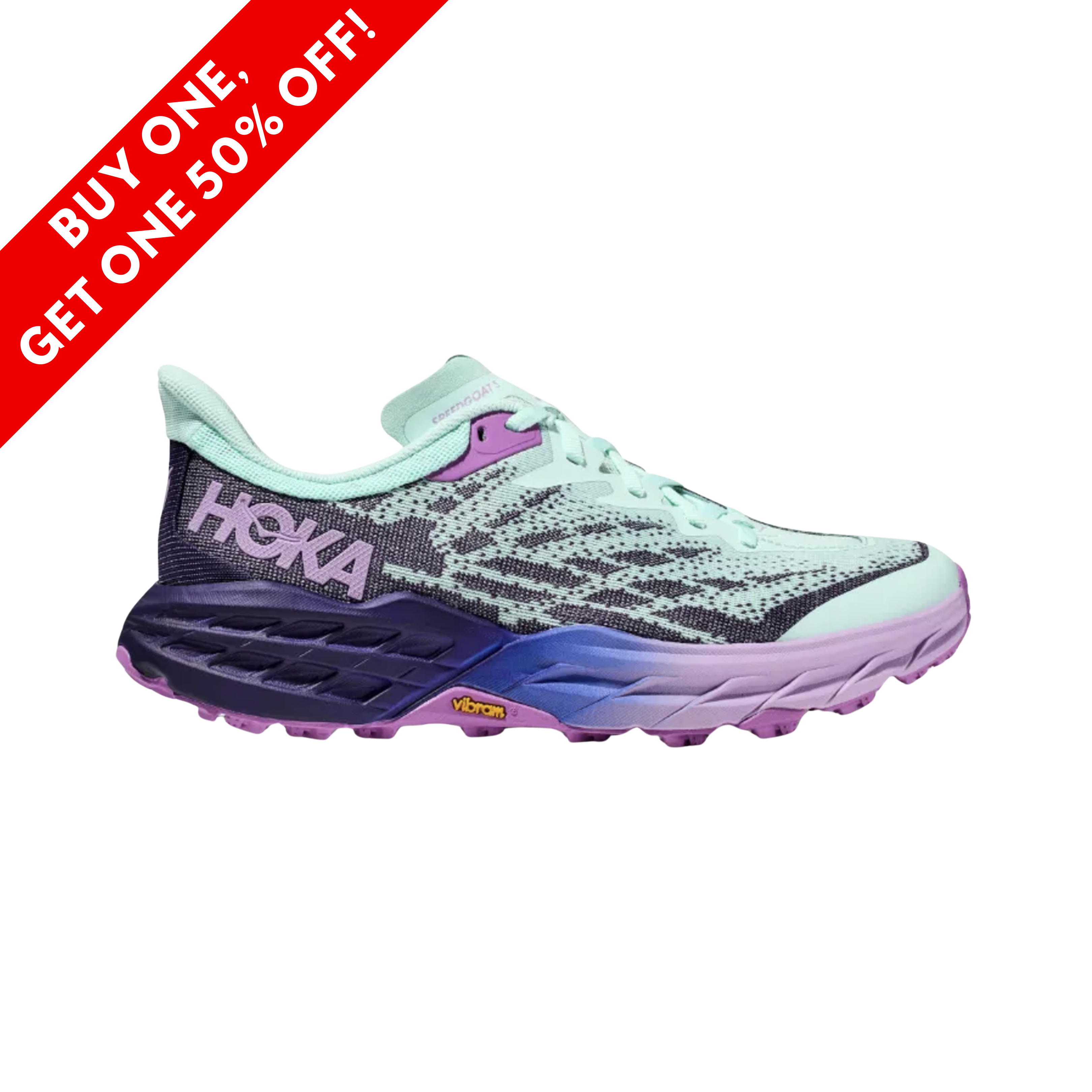 Women's HOKA Speedgoat 5 Trail Running Shoes - Sunlit Ocean/Night Sky (B Width) | Lightweight Cushioned for Hiking & Outdoor Adventures