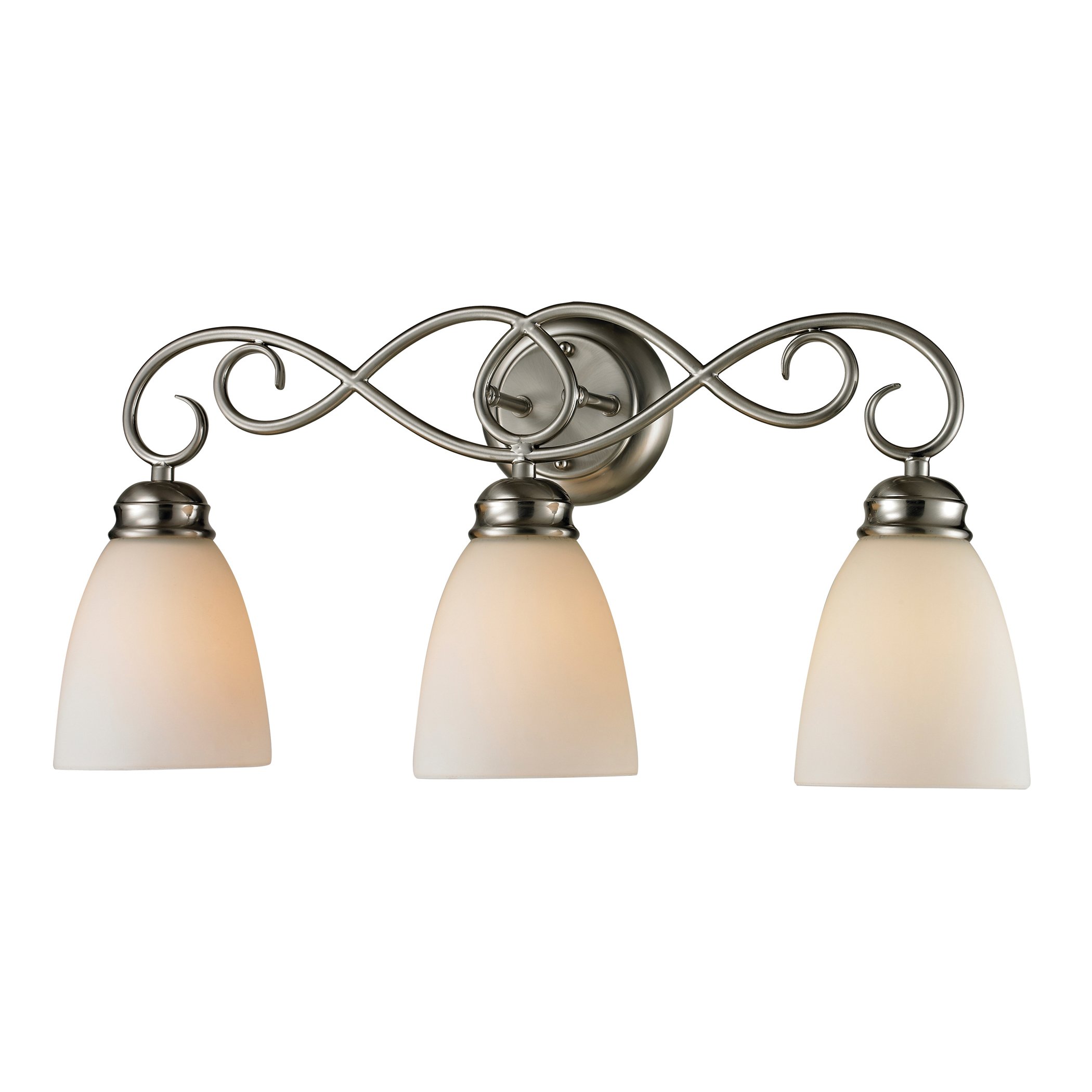 Elk Lighting 1103BB/20 Thomas Vanity Light - Brushed Nickel Finish, Single Light Bathroom Sconce - Perfect for Bathroom Vanity, Powder Room, or Dressing Area Mirror Lighting