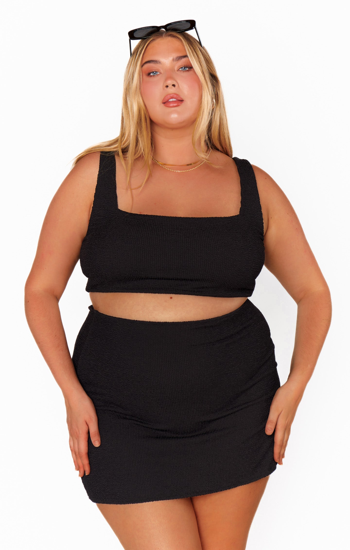 Mary Mini Skirt - Black Scrunch Stretch Bodycon Skirt for Women | Sexy Clubwear, Party Outfit, Date Night & Casual Wear