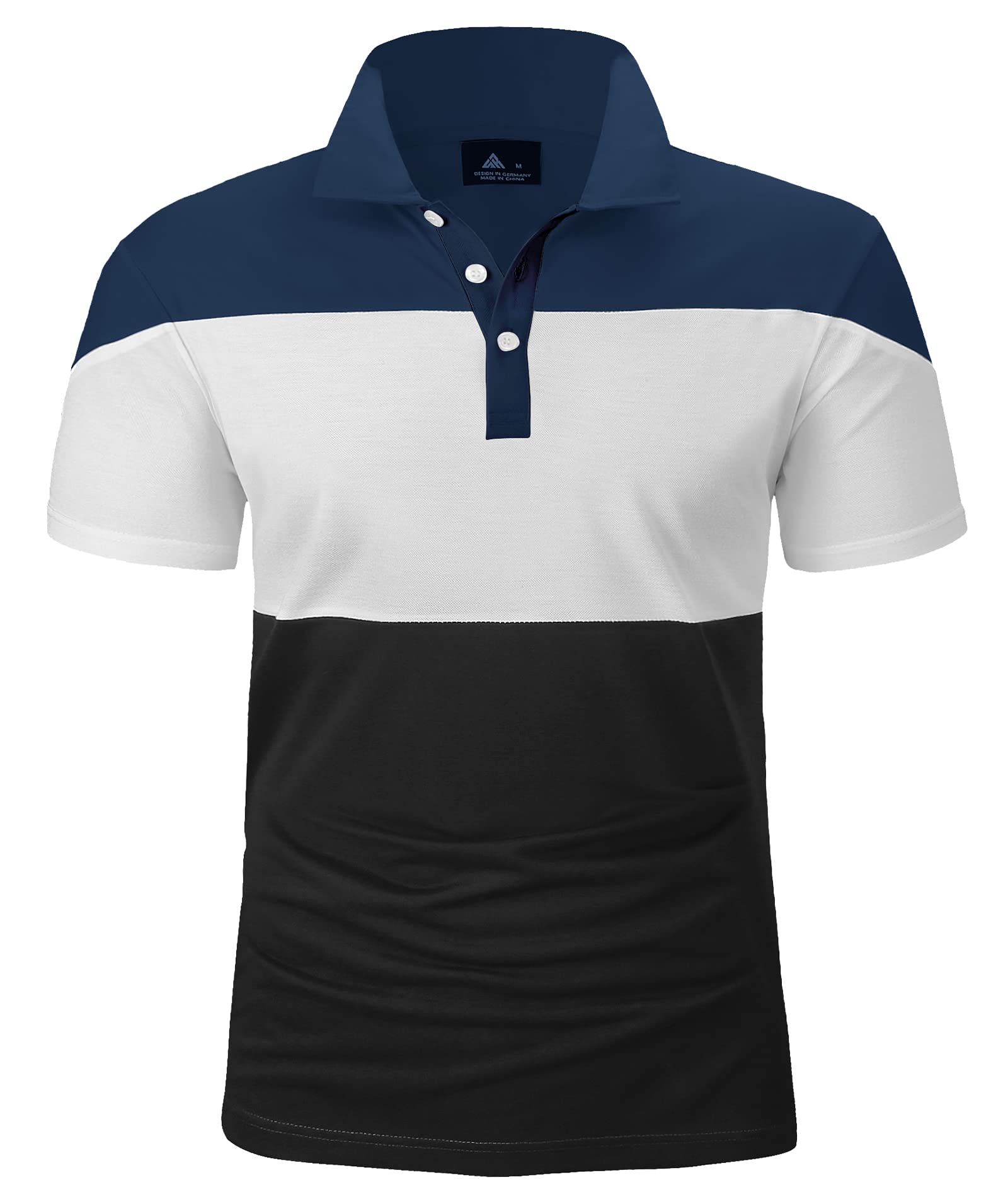 Men's Golf Polo Shirts - Long & Short Sleeve Two-Tone Performance Shirts | Military Tactical Sport Polo for Golf & Tennis | Perfect for Course, Club & Casual Wear
