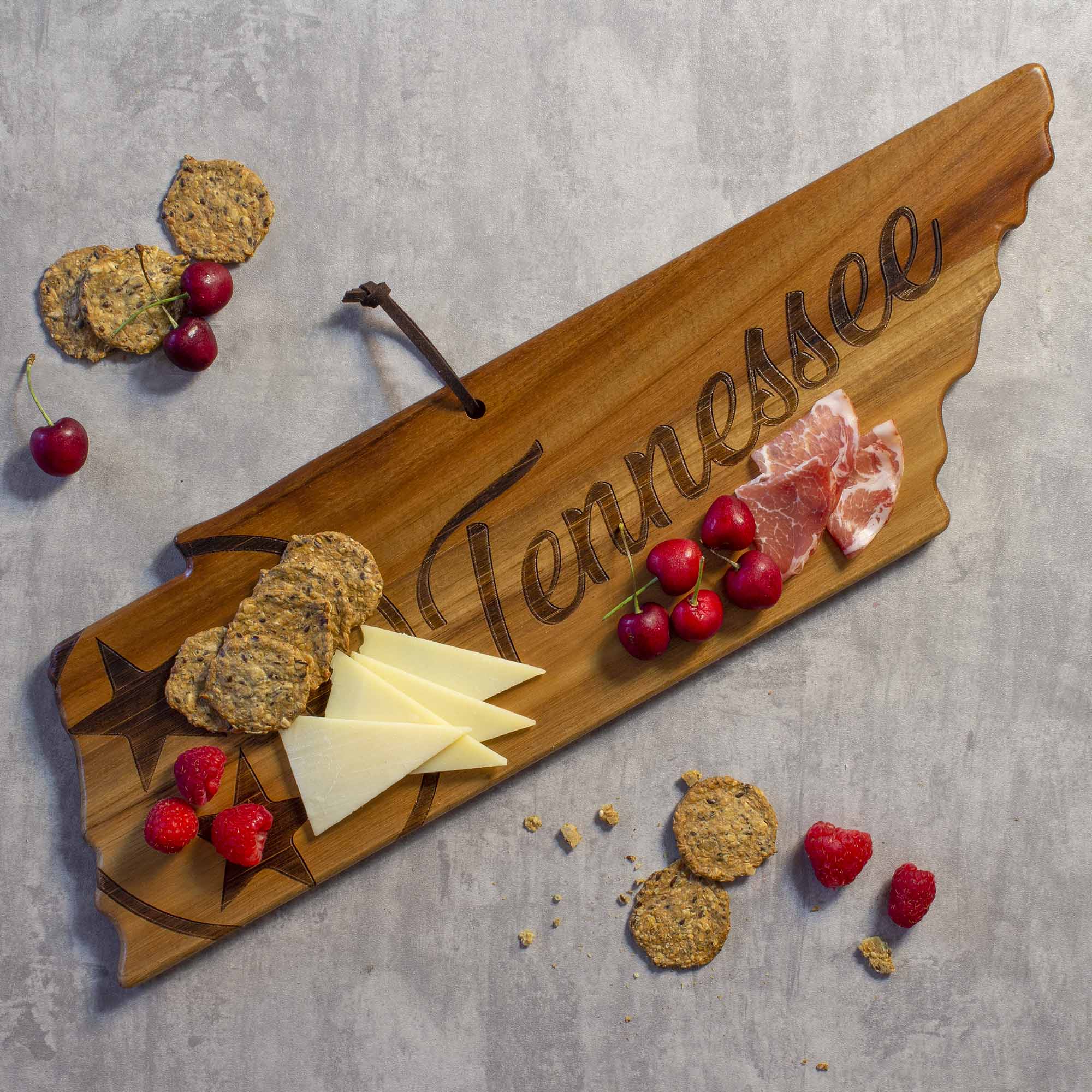 Premium Tennessee Wood Cutting Board by Rock & Branch® - Handcrafted Hardwood Chopping Block for Kitchen, Charcuterie & Serving - Perfect for Home Chefs & Entertaining
