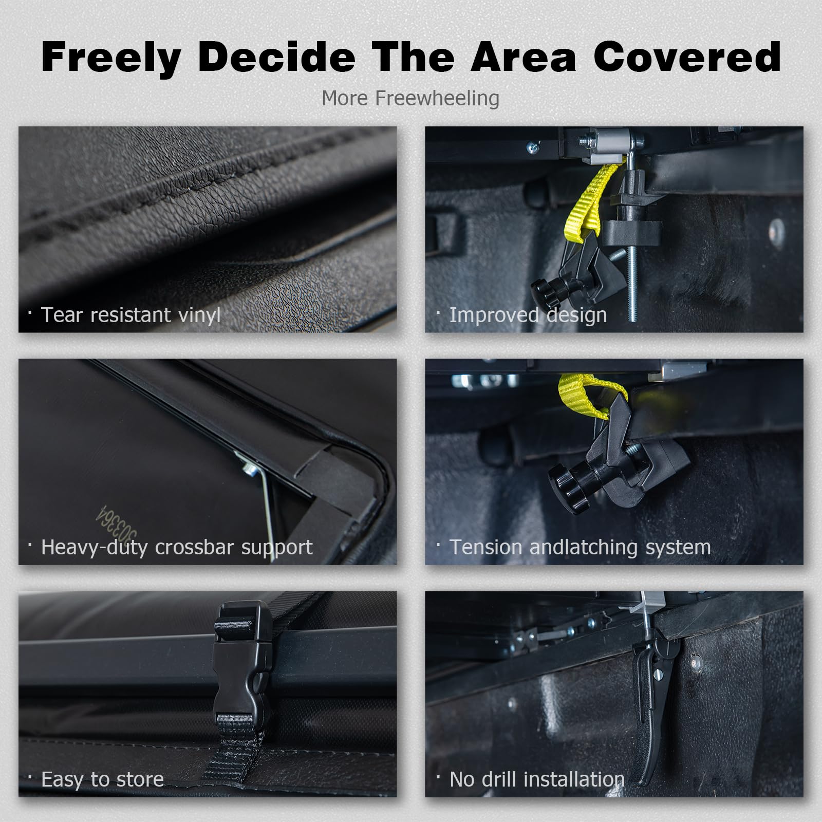 Logan Soft Tri-Fold Tonneau Cover for 2019-2025 Chevrolet Silverado & GMC Sierra 1500 (5.8ft/69.9