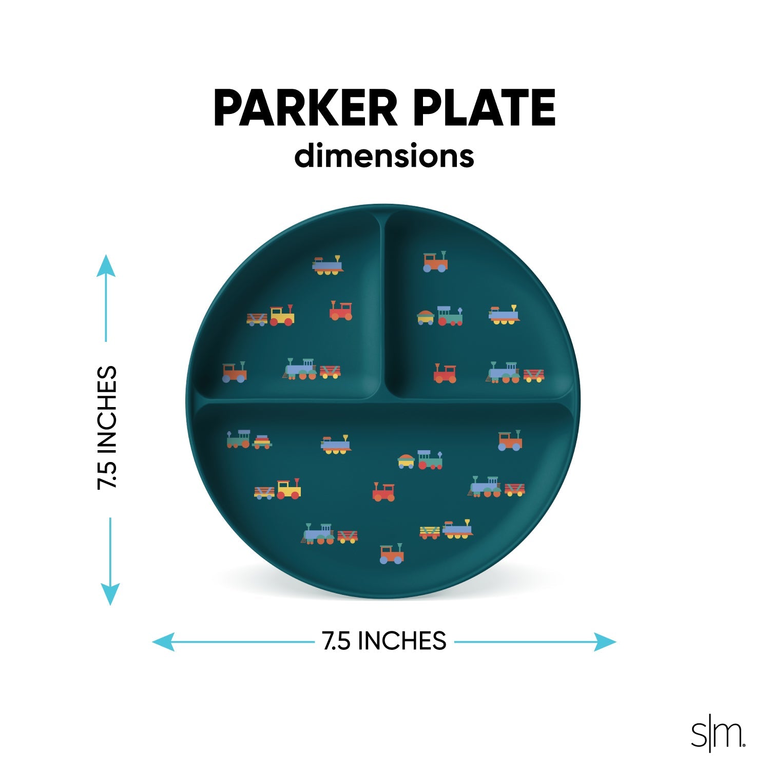 Parker Silicone Partitioned Plate - BPA-Free Divided Dinner Tray for Kids & Adults - Perfect for Mealtime, School Lunches, and Picnics