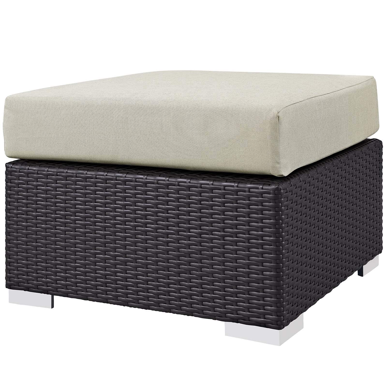 Modern Outdoor Patio Lounge Set - 3-Piece Wicker Sofa, Chair & Coffee Table with Fire Pit - Beige Rattan Furniture for Backyard, Garden, Poolside Relaxation
