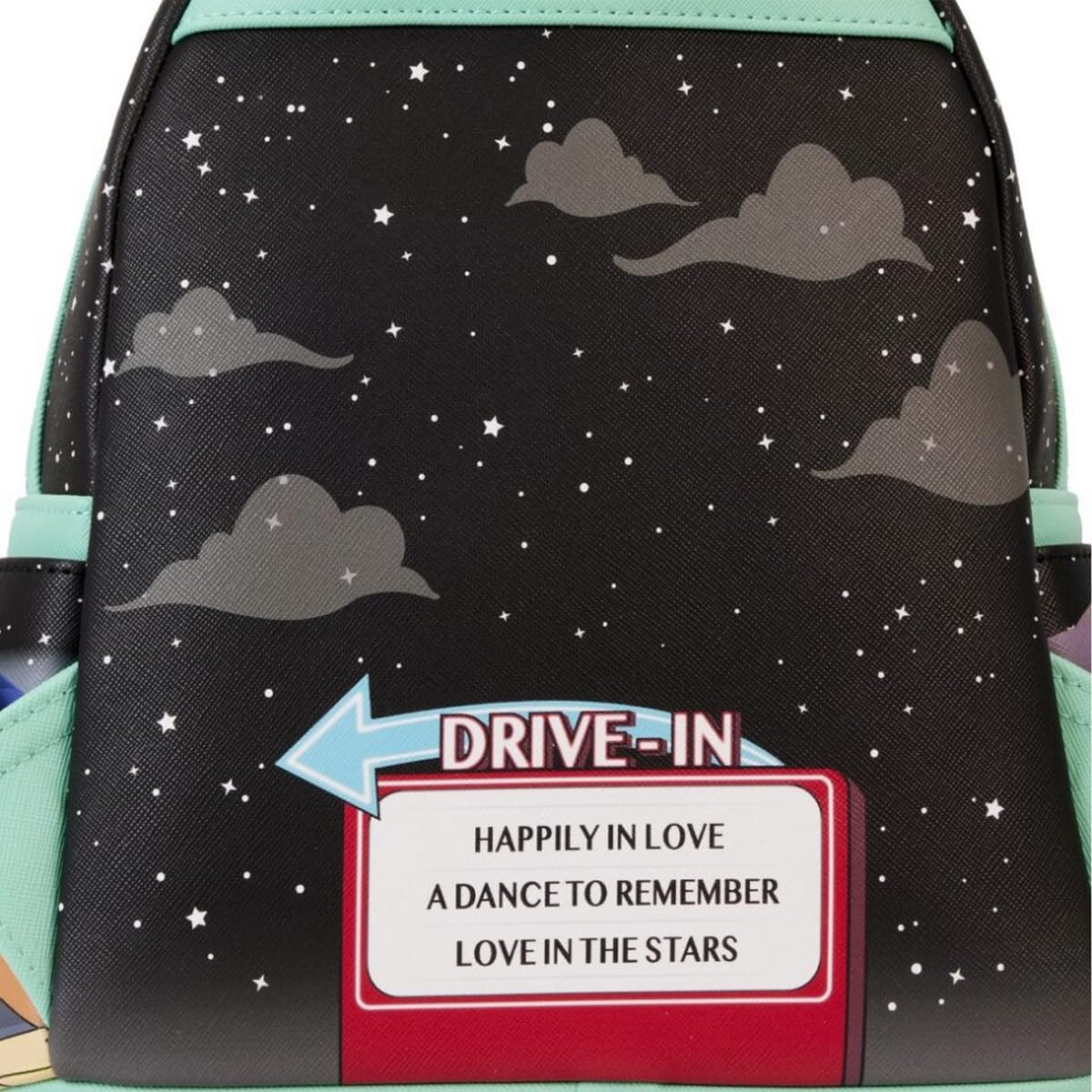 Mickey & Minnie Mouse Loungefly Mini Backpack - Cute Disney Date Night Drive-in Themed Multicolor Purse for Women | Perfect for Theme Parks, Movies & Disney Fan Collectibles