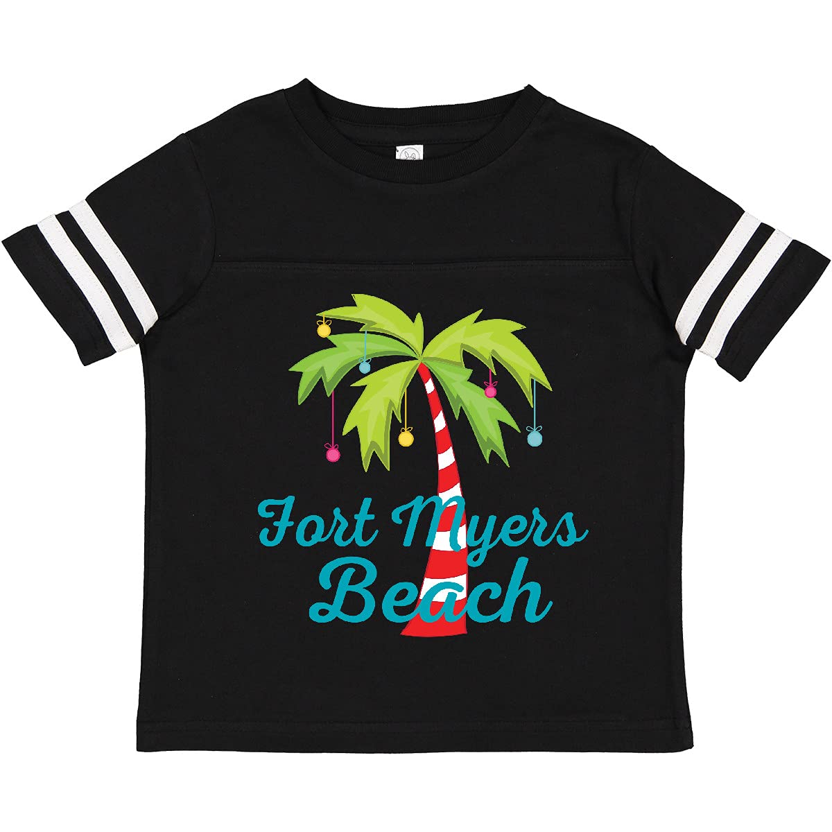 Inktastic Fort Myers Beach Florida Christmas Vacation Toddler T-Shirt - Cute Holiday Outfit for Toddlers, Family Vacation Souvenir, Florida Beach Themed Christmas Gift for Kids - Perfect for Family Photos, Holiday Parties & Beach Trips