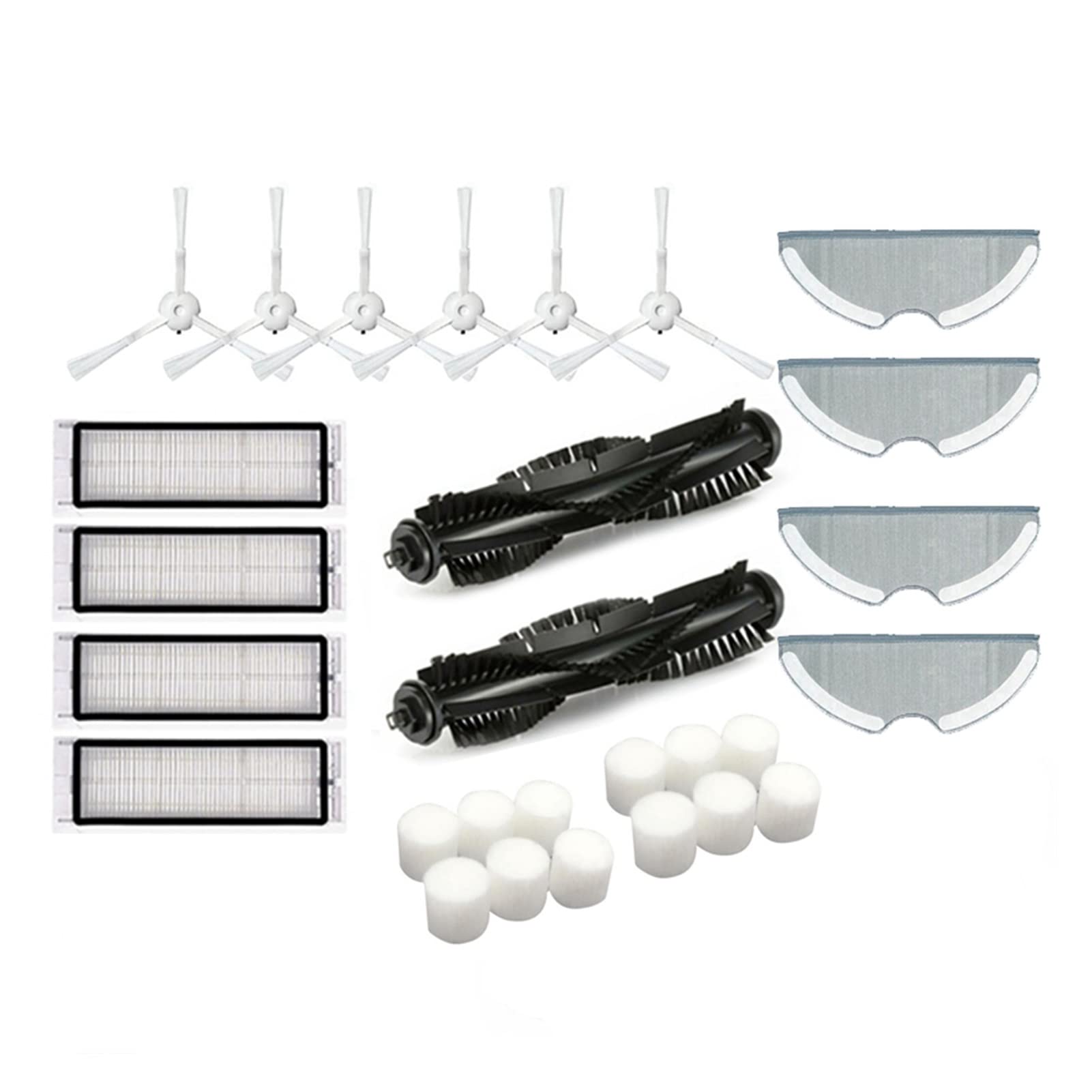 360 S7 Vacuum Cleaner Replacement Parts - HEPA Filter, Main Roller Brushes & Mopping Cloths - Compatible Accessories for Floor Cleaning | Home & Pet Hair Maintenance