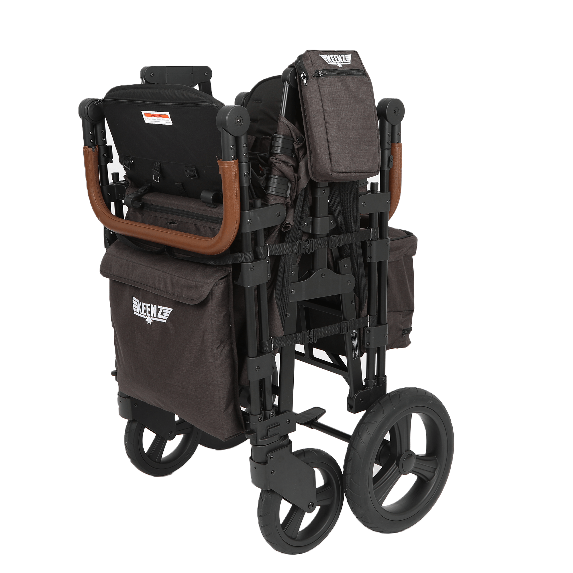 Keenz XC+2.0 Stroller Wagon for 4 Passengers - All-Terrain 4-in-1 Push Wagon with Canopy & Storage - Perfect for Family Outings, Beach Trips, and Park Adventures