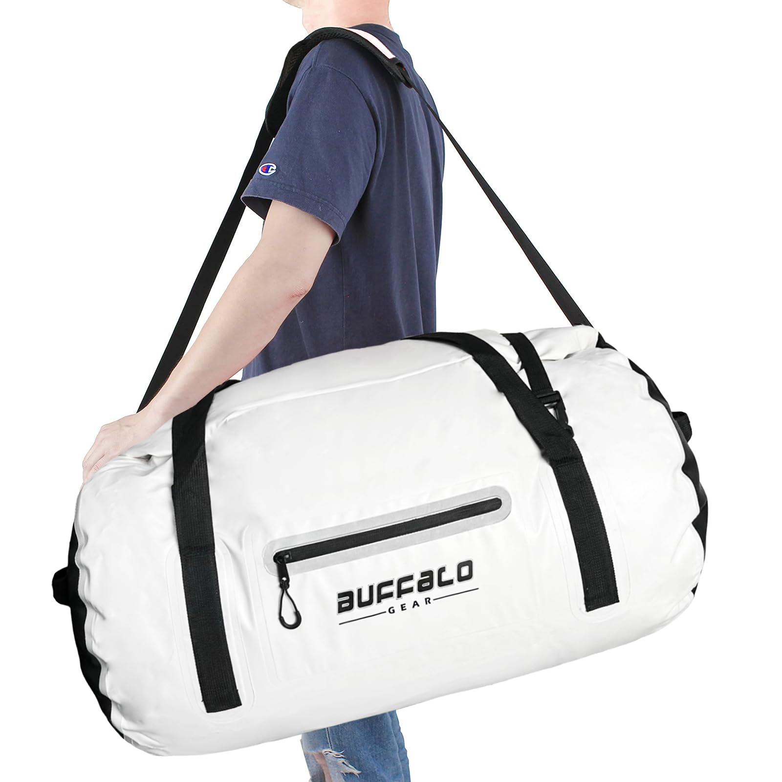 Buffalo Gear Waterproof Duffle Bag 40L 60L 80L - Heavy Duty Roll-top Dry Bag for Travel, Kayaking, Rafting, Boating, Fishing & Camping - Ideal for Outdoor Adventures and Water Sports