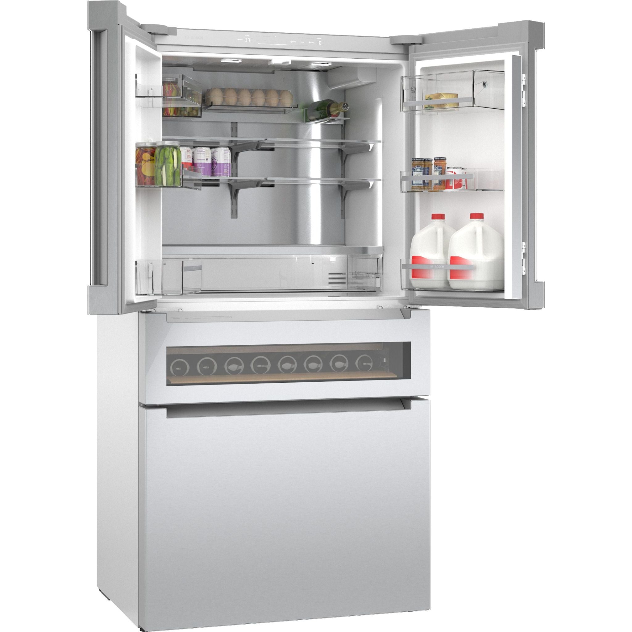 Bosch 36 Inch French Door Refrigerator (B36CL81ENG) - Stainless Steel, Energy Star Certified, Spacious Interior for Large Families - Perfect for Modern Kitchens and Entertaining