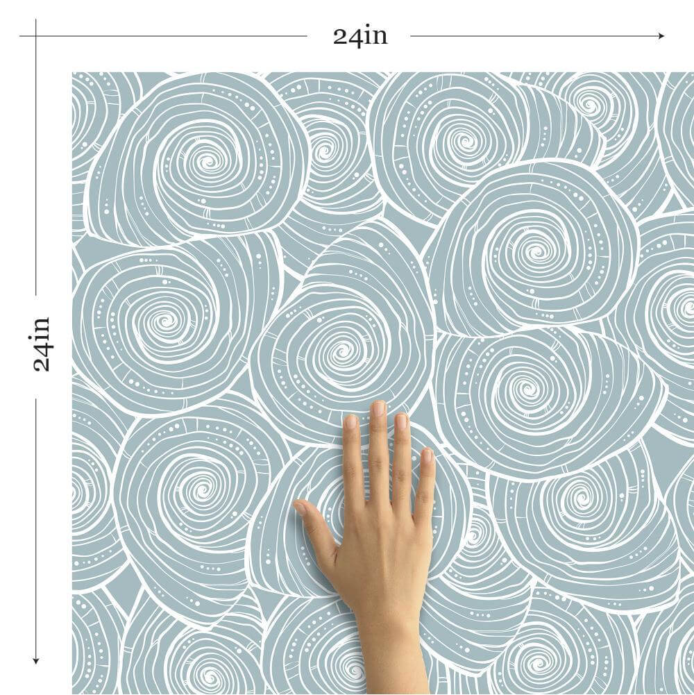 Teal and White Nautical Peel and Stick Removable Wallpaper - Self-Adhesive Decorative Wall Covering for Bedroom, Bathroom, Nursery, and Office Decor
