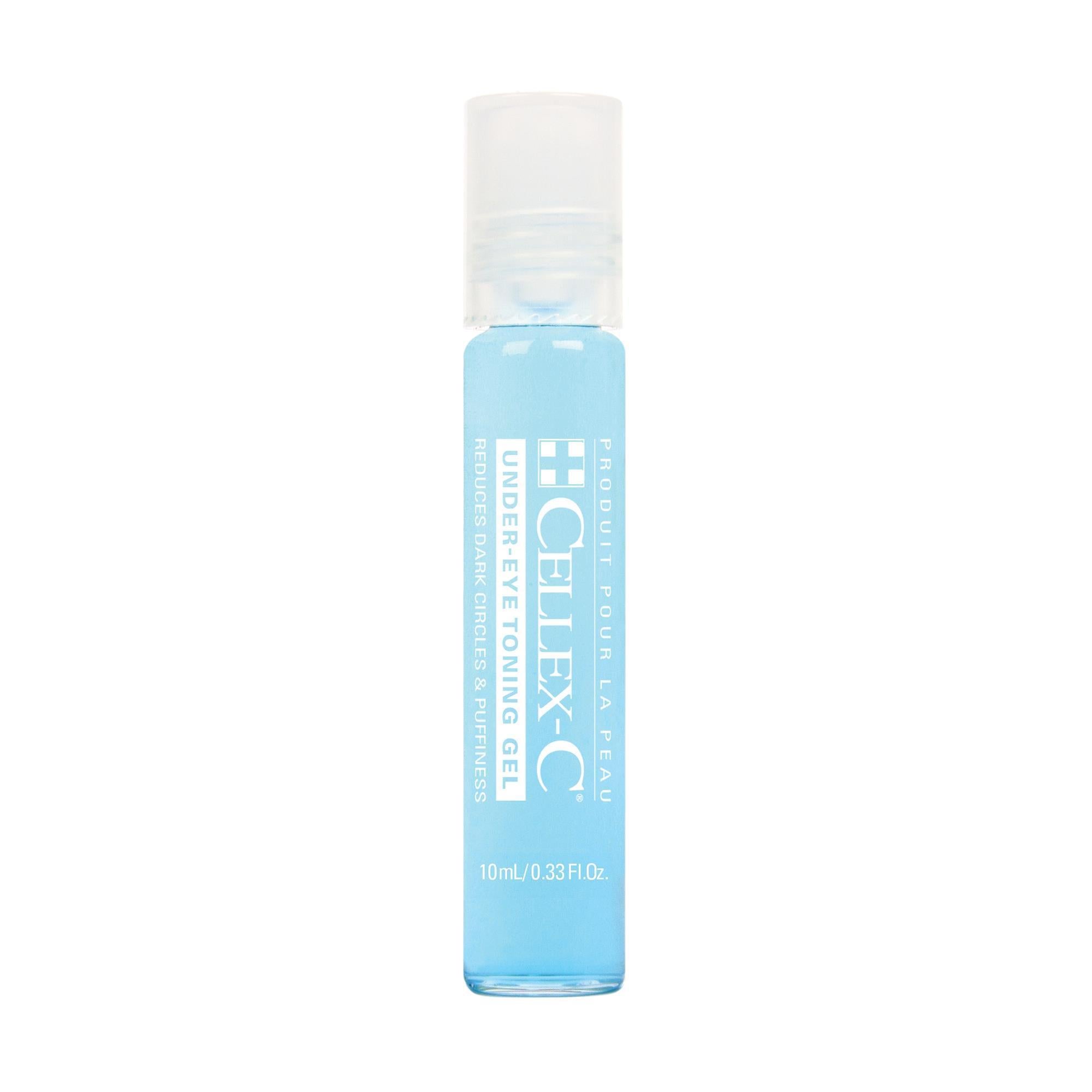 Cellex C Under Eye Toning Gel for Dark Circles & Puffiness - 0.33 fl oz Anti-Aging Eye Treatment - Brighten & Firm Under Eye Area - Perfect for Nighttime Skincare Routine & Travel