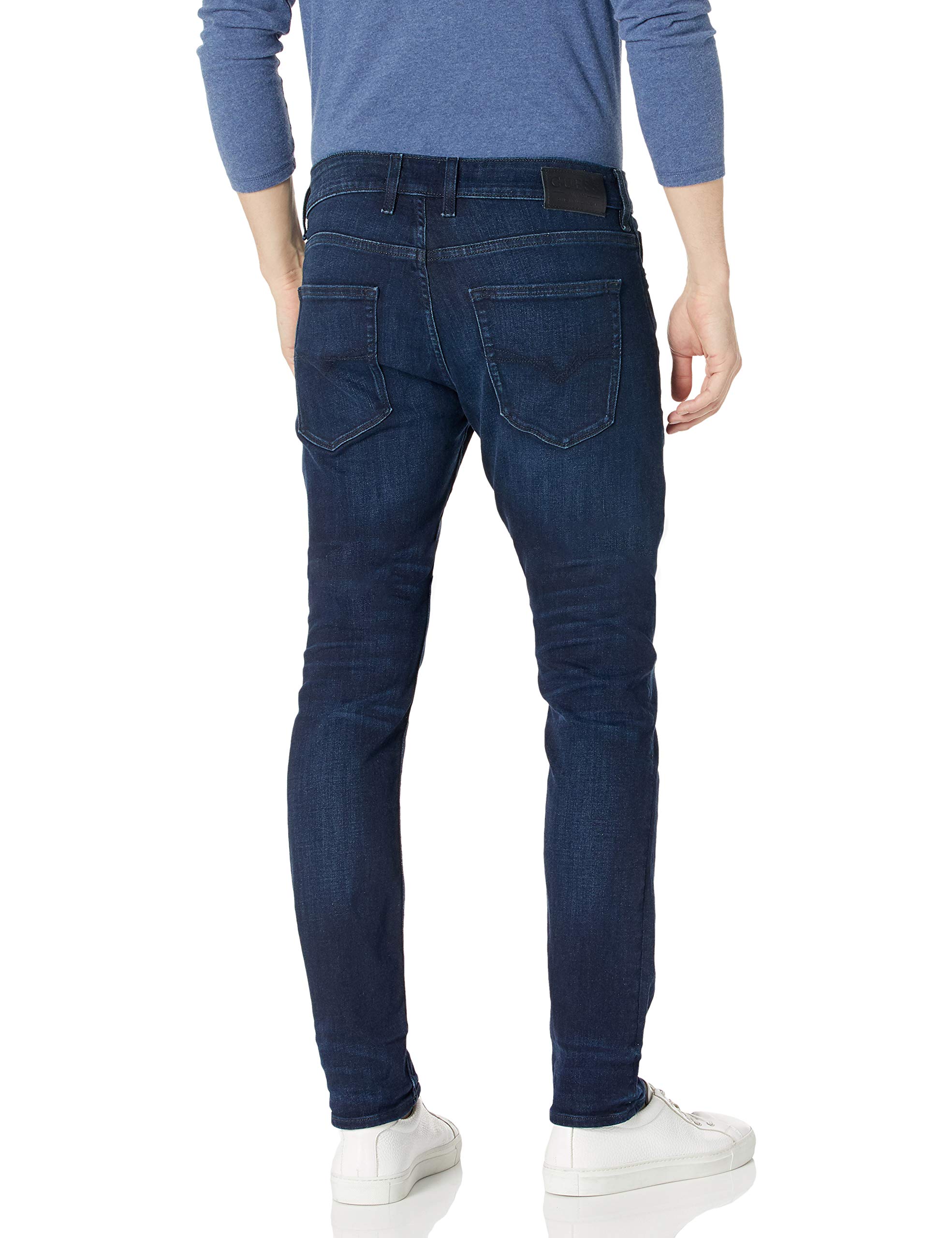 GUESS Men's Slim Fit Tapered Jeans for Men | Mid Rise Denim Pants | Comfortable & Stylish for Casual Wear, Office & Night Out