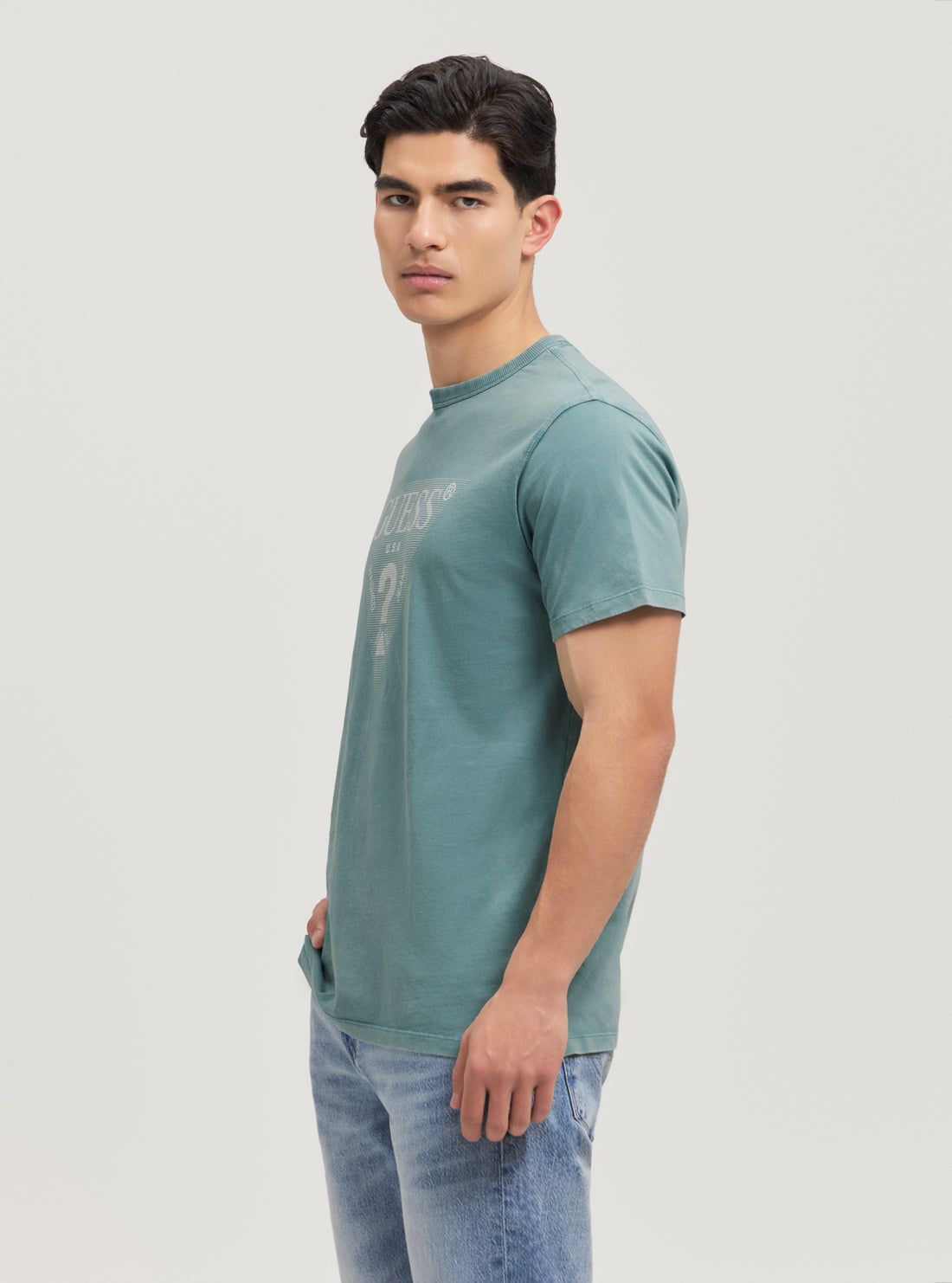 Eco-Friendly Blue Triangle Logo T-Shirt for Men & Women - Soft Cotton Comfort Tee for Casual Wear, Gym, and Outdoor Activities