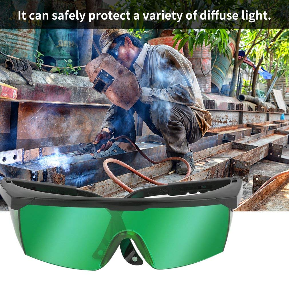 Comgrow 2 Pack Laser Safety Glasses - UV Protection 200nm-450nm & Infrared 800nm-2000nm - Adjustable Frame for Laser Engraving, Cutting, Welding - Eye Protection Goggles for DIY Projects & Professional Use