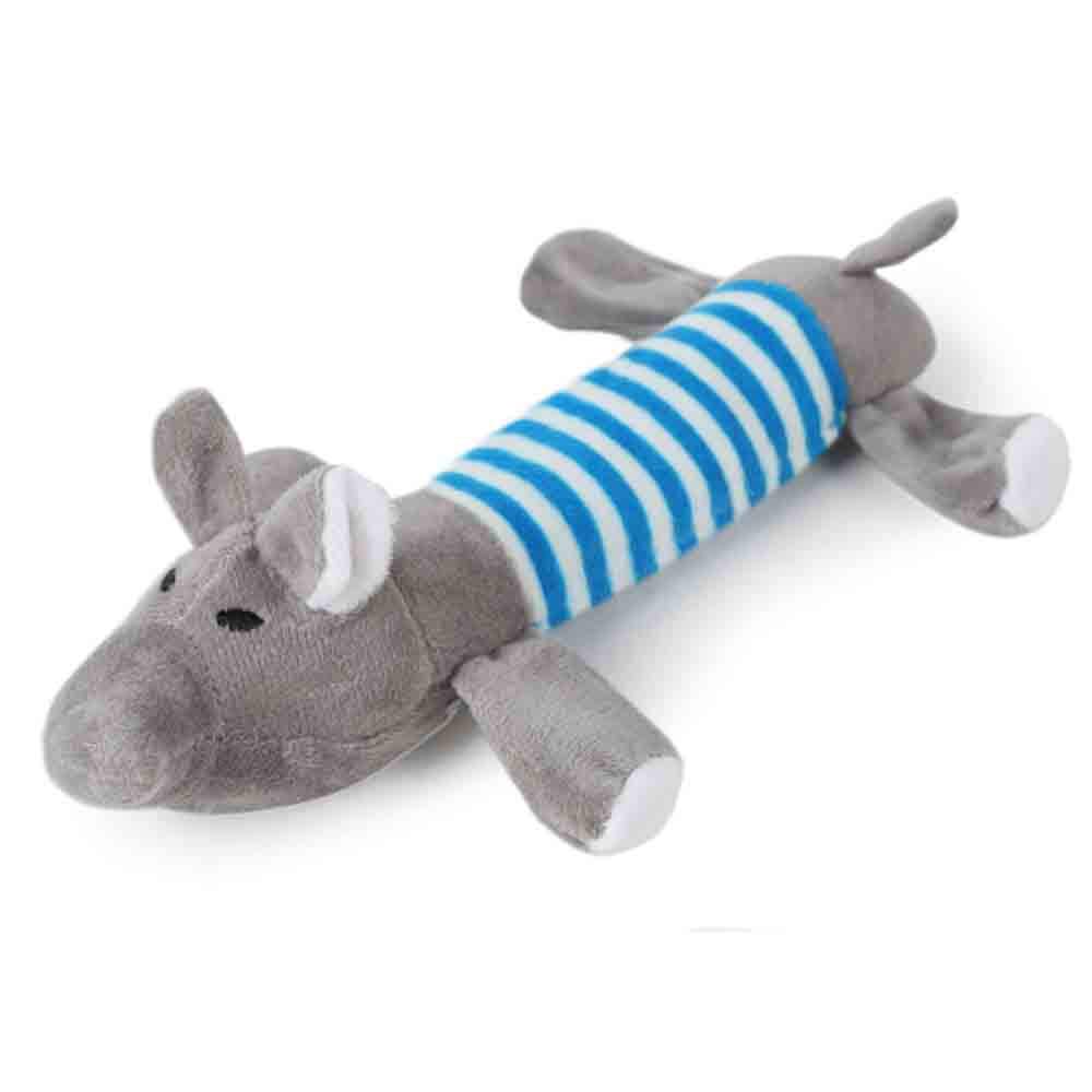 **3 Pack Squeaky Dog Toys - Interactive Plush Chew Toys for Small, Medium & Large Dogs (Grey) - Perfect for Playtime, Training & Puppy Teething Relief**