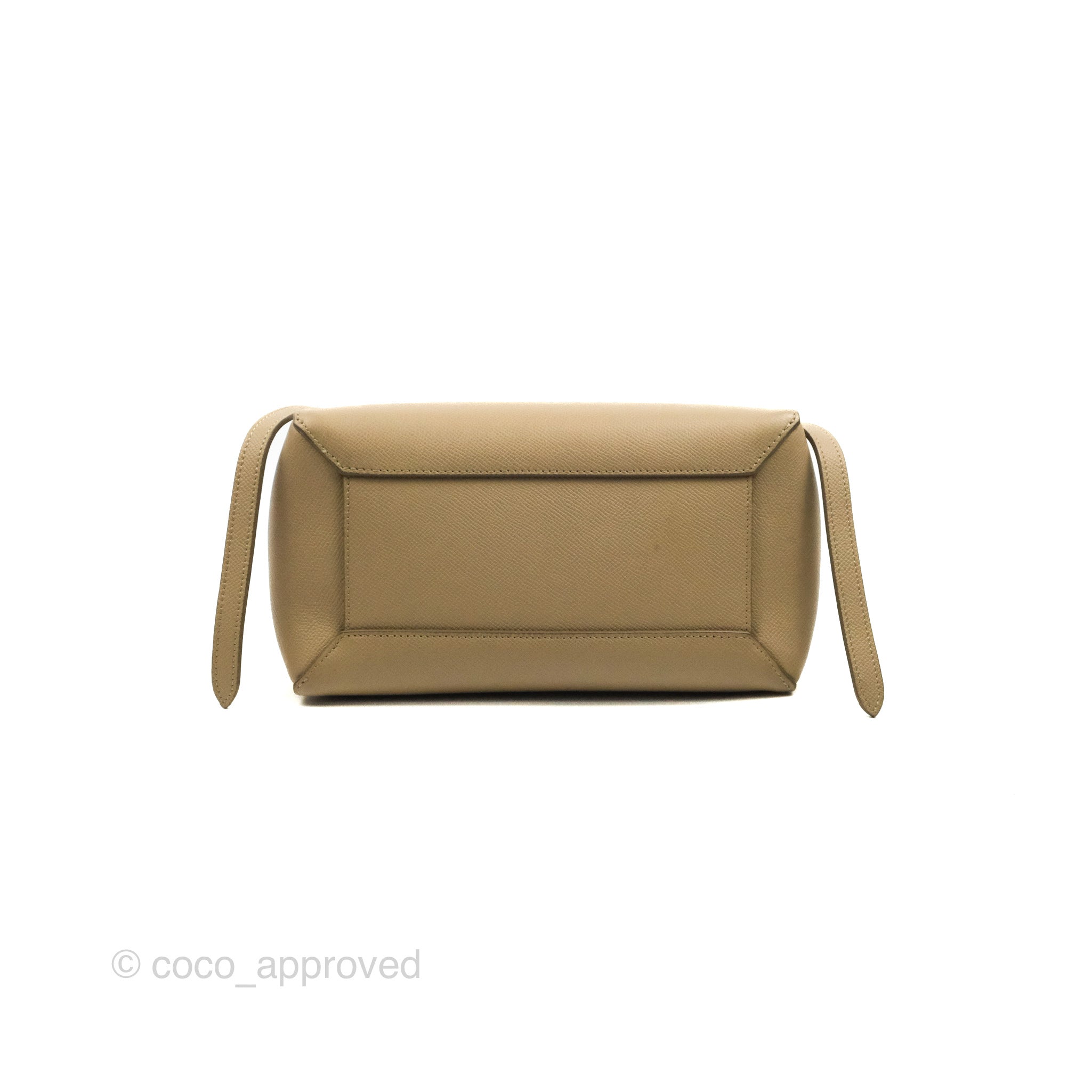 Celine Micro Belt Bag in Light Taupe - Genuine Grained Calfskin Leather with Gold Hardware | Perfect for Work, Travel & Everyday Use