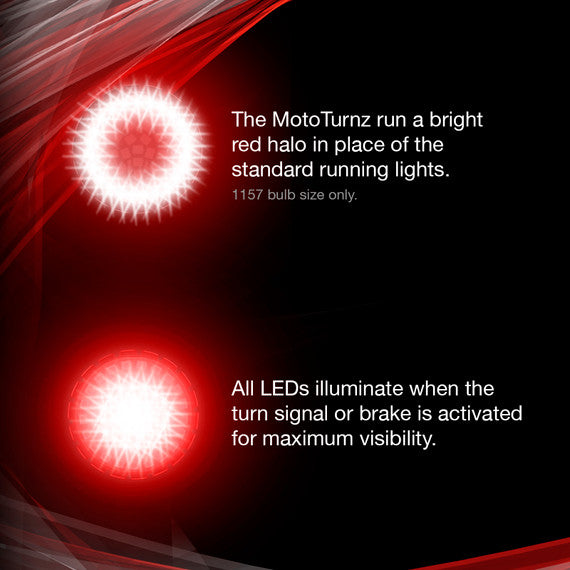 Motorcycle Rear LED Turn Signal Kit 1157 1156 Compatible with Harley & Indian - Bright Brake Lights for Night Riding Safety