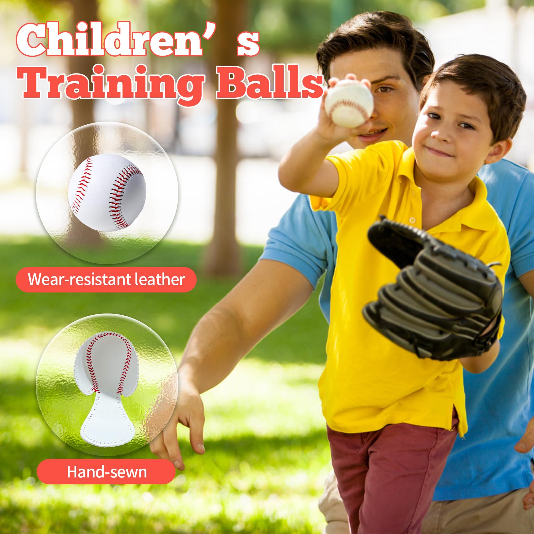 12 Pack Official Size Adult Baseballs - 9 Inch Leather-Covered Training Balls for Baseball Practice, Pitching, Hitting, Fielding & Autographs | Perfect for League Games, Training Sessions & Sports Collectibles