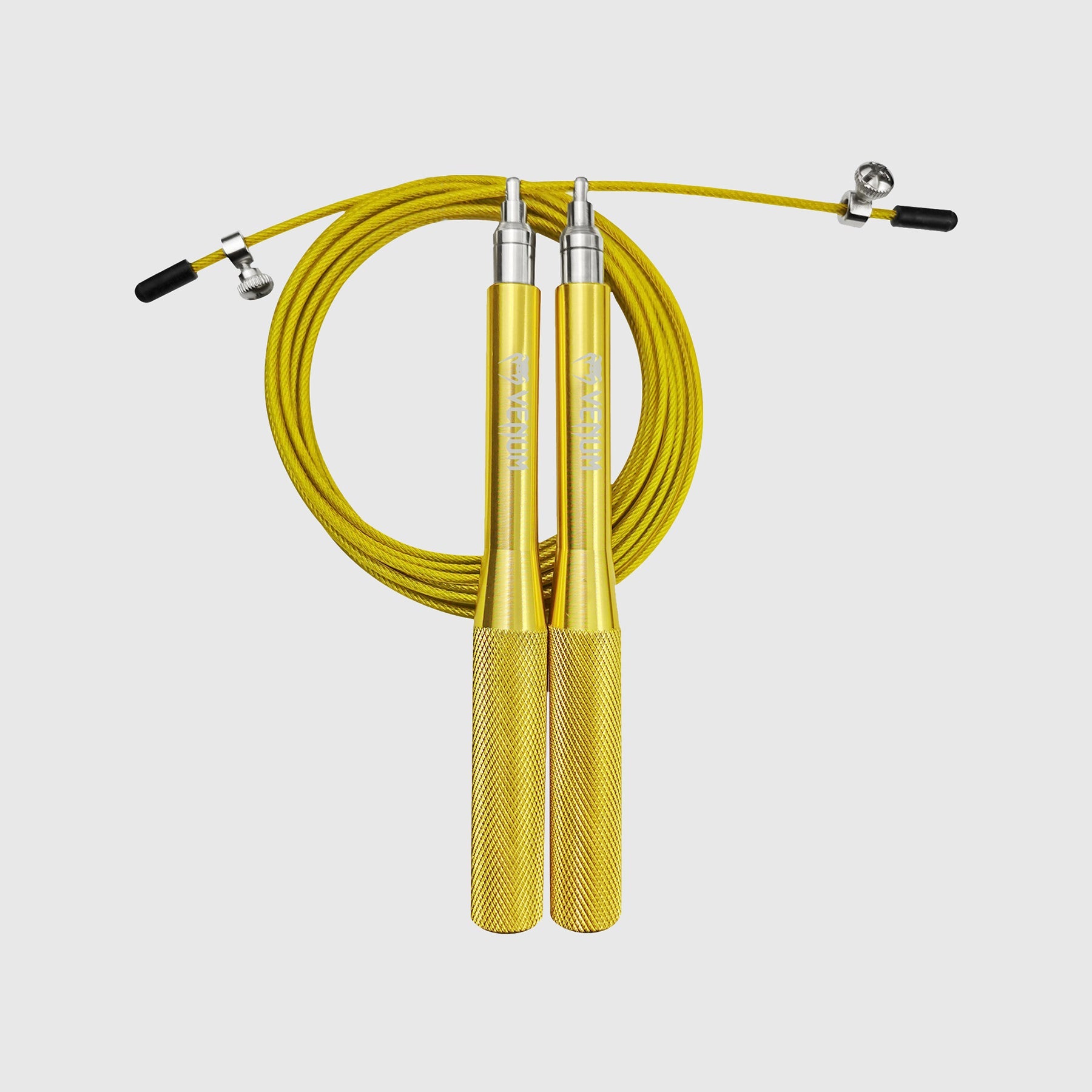 Venum Thunder Evo Jump Rope - Premium Gold Skipping Rope for Boxing, MMA, CrossFit & Home Workouts - Adjustable Length for Speed Training & Cardio Exercise