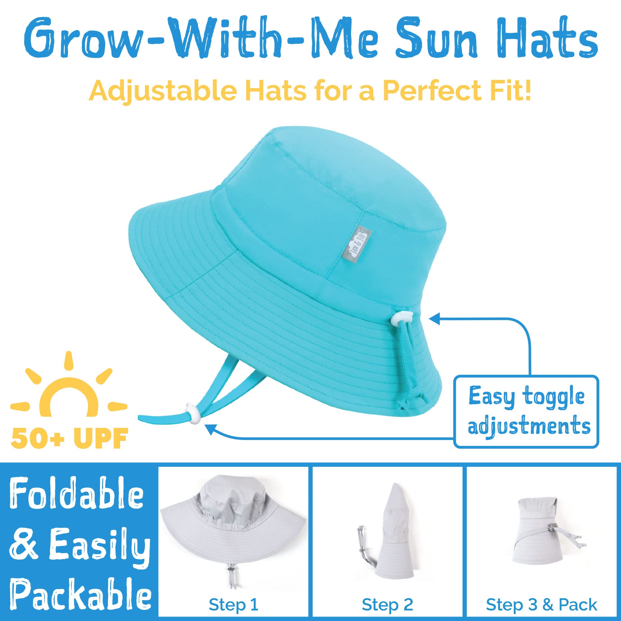 Jan & Jul Quick Dry Adjustable Sun Protection Bucket Hat for Women & Men - UPF 50+ UV Protection, Lightweight Breathable for Beach, Hiking, Fishing & Outdoor Activities