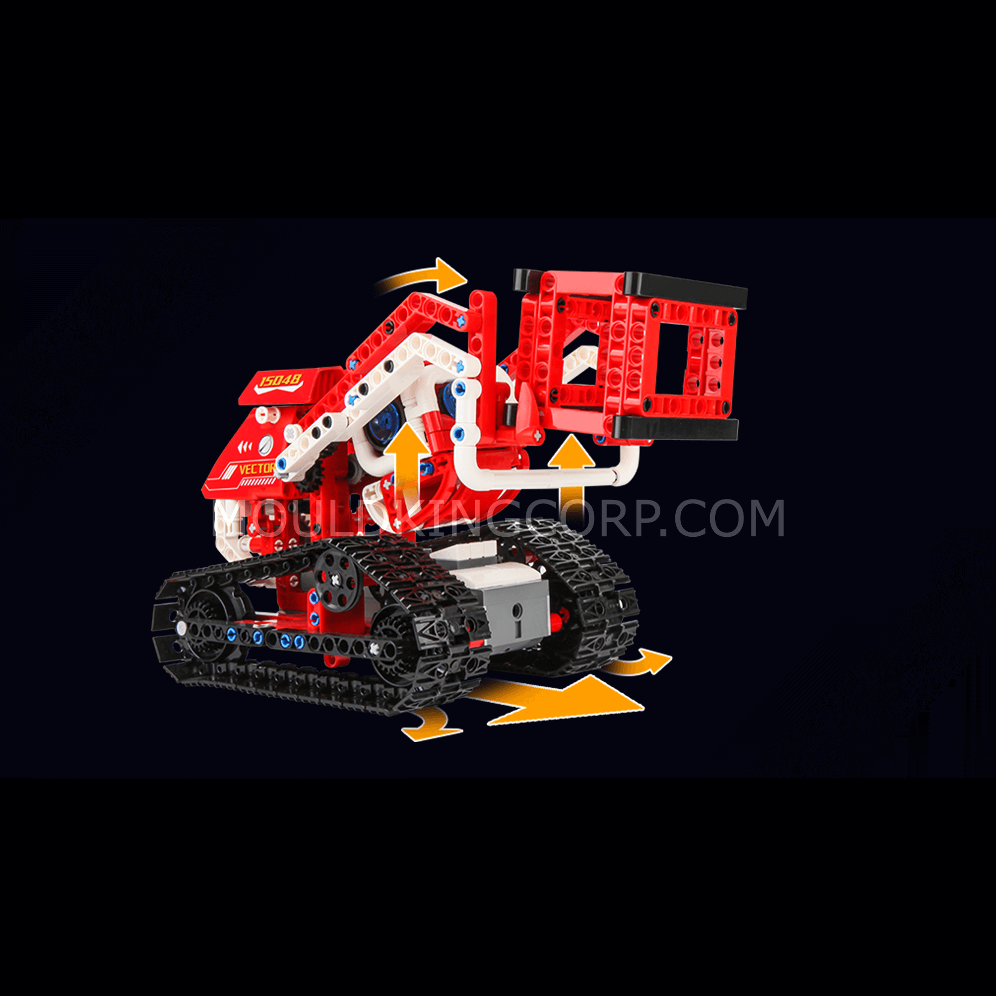 MOULD KING 15048 Power Brick Vector 3-in-1 Robot Building Set - 568 PCS STEM Educational Toy for Kids & Adults | Creative Construction Kit for School Projects, Birthday Gifts & Robotics Enthusiasts
