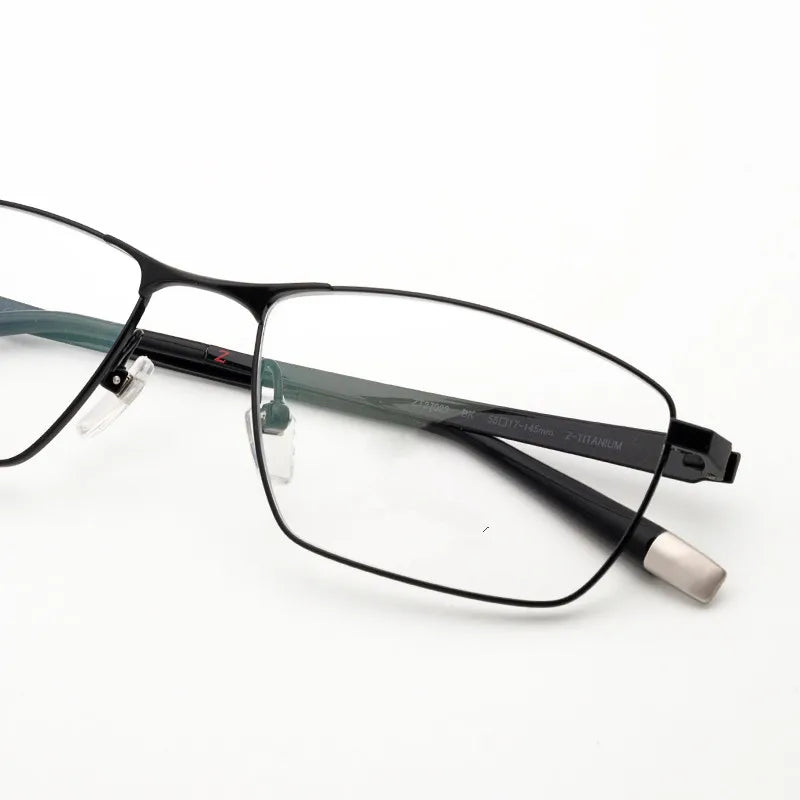 Aimee Unisex Full Rim Square Titanium Eyeglasses Frame 27023 | Lightweight Durable Glasses for Men & Women | Perfect for Reading, Working & Daily Wear