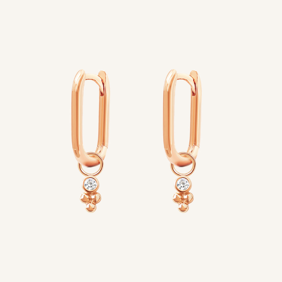 Clarity Rectangle Hoops - Elegant Geometric Earrings for Women | Perfect for Everyday Wear, Office & Special Occasions