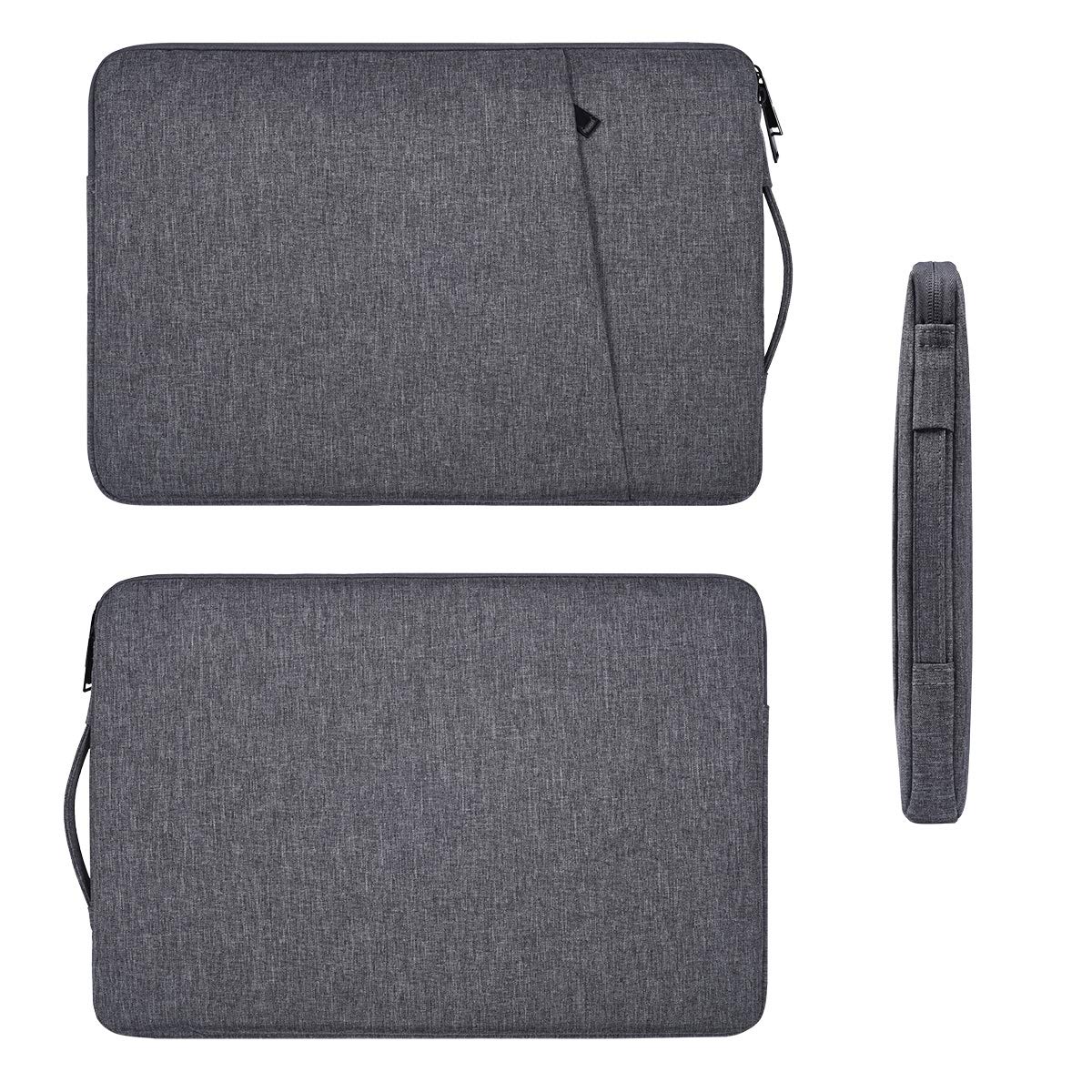 13-13.3 Inch Laptop Sleeve Case for Lenovo Chromebook Flex 5/Acer Spin 5, Surface Laptop 6 5 4 3/Book 13.5, HP Spectre x360/Dell Inspiron 13 7000/MacBook Pro 14 Inch M1 A2442 - Protective Padded Cover with Soft Lining (Space Grey) - Perfect for Work, School & Travel