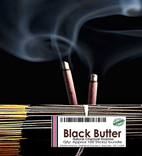 Premium Black Butter Hand-Dipped Incense Sticks - Oakland Gardens Aromatic Sticks (200 Count) for Meditation, Yoga & Home Fragrance