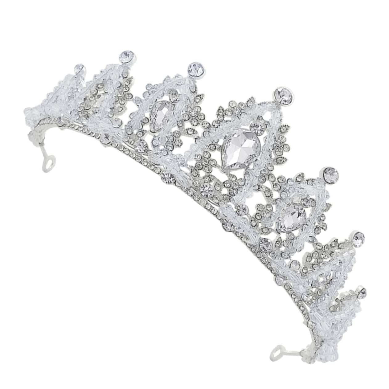 Beavorty 2 Pack Silver Rhinestone Wedding Tiara Crown for Women - Bridal Headpiece for Wedding, Prom, Quinceanera, Bar Mitzvah, Pageant & Special Occasions | Elegant Princess Hair Accessory for Brides & Dancers