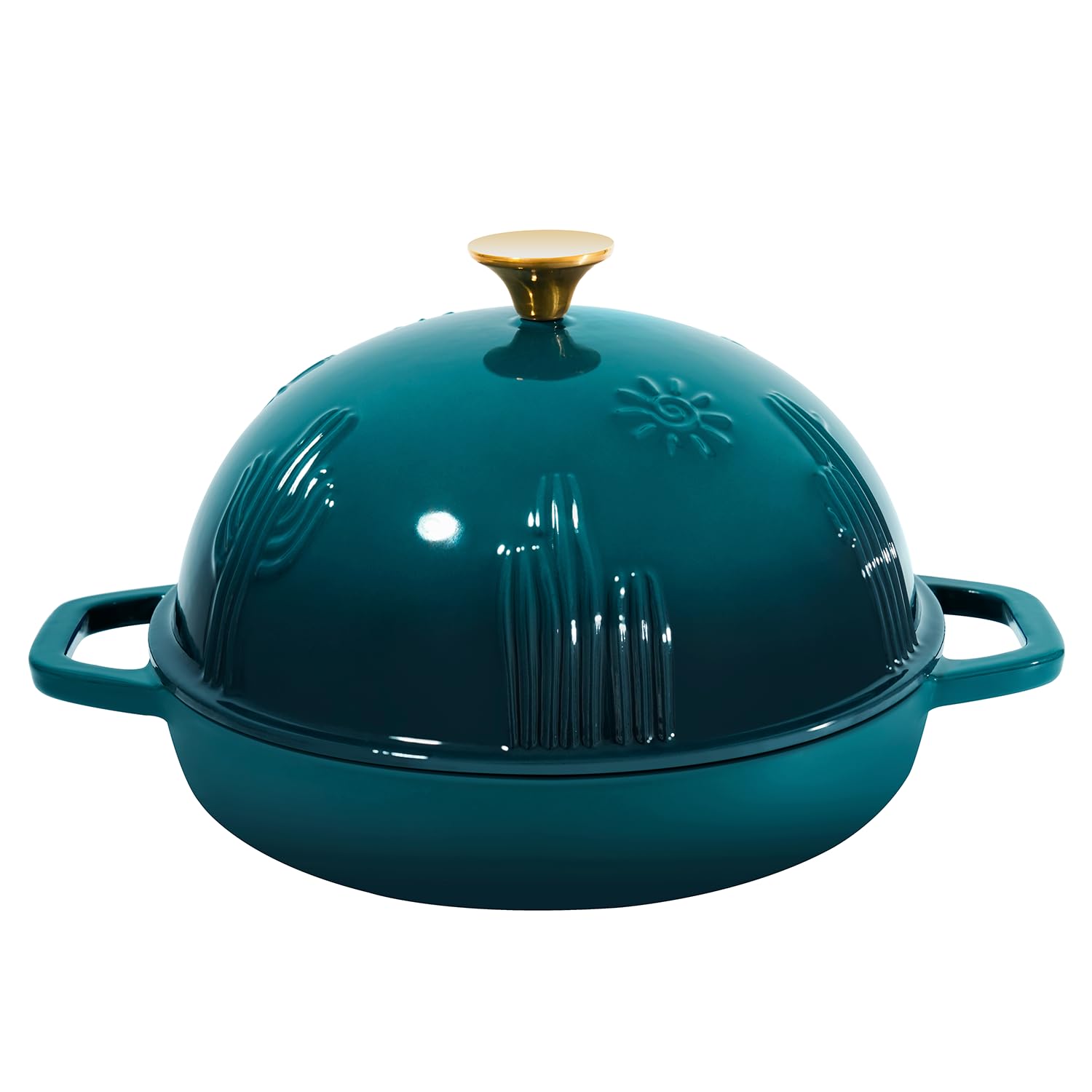 Premium Enameled Cast Iron Dutch Oven with Dome Lid - 9.8 Inch Bread Baking Pot for Sourdough, Artisan Loaves & Homemade Bread | Perfect for Camping, Outdoor Cooking & Kitchen Use