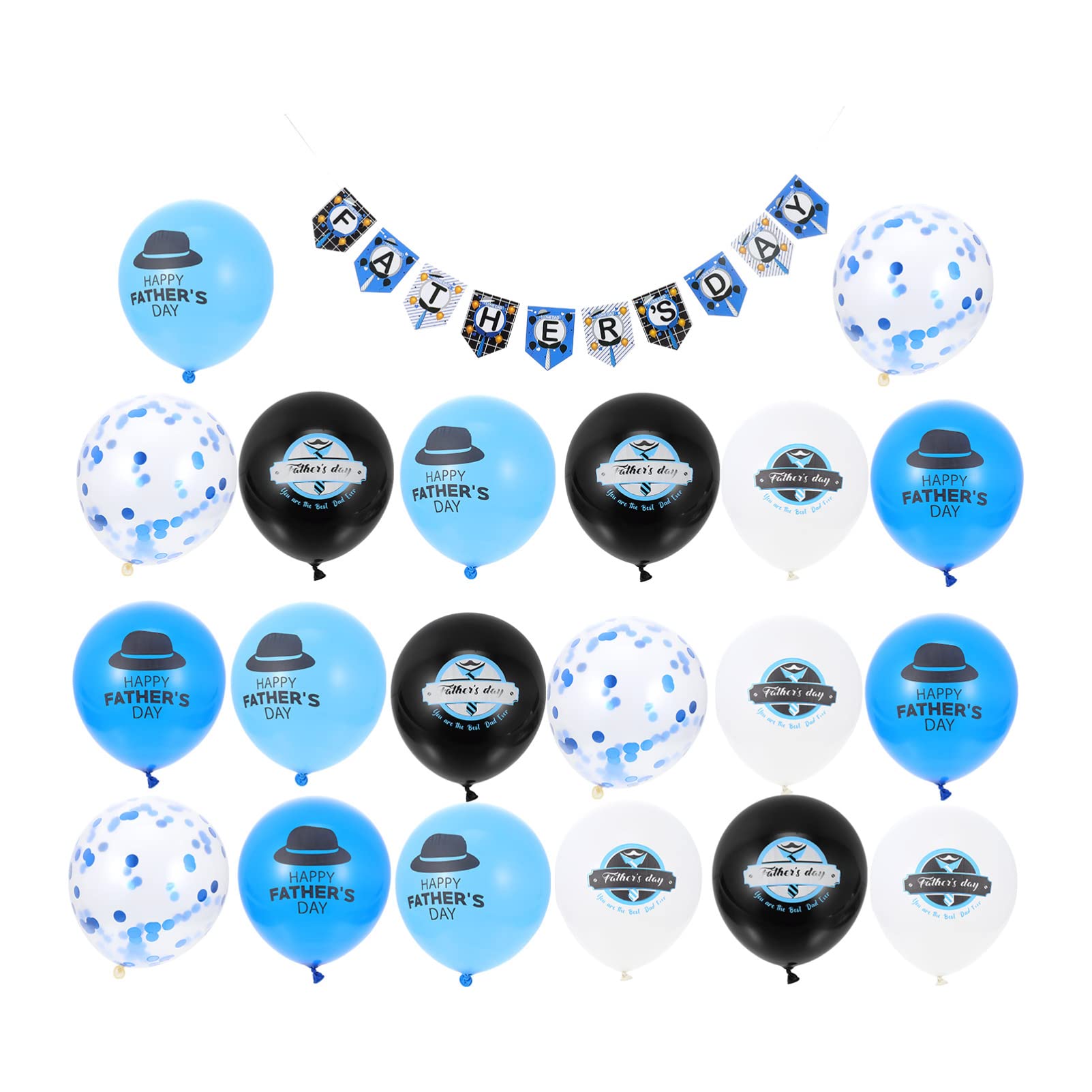 Father's Day Banner & Balloons Decor Set - Dad's Day Party Supplies, Hanging Bunting for Father's Day Celebration | Perfect for Home, Office & Outdoor Decorations