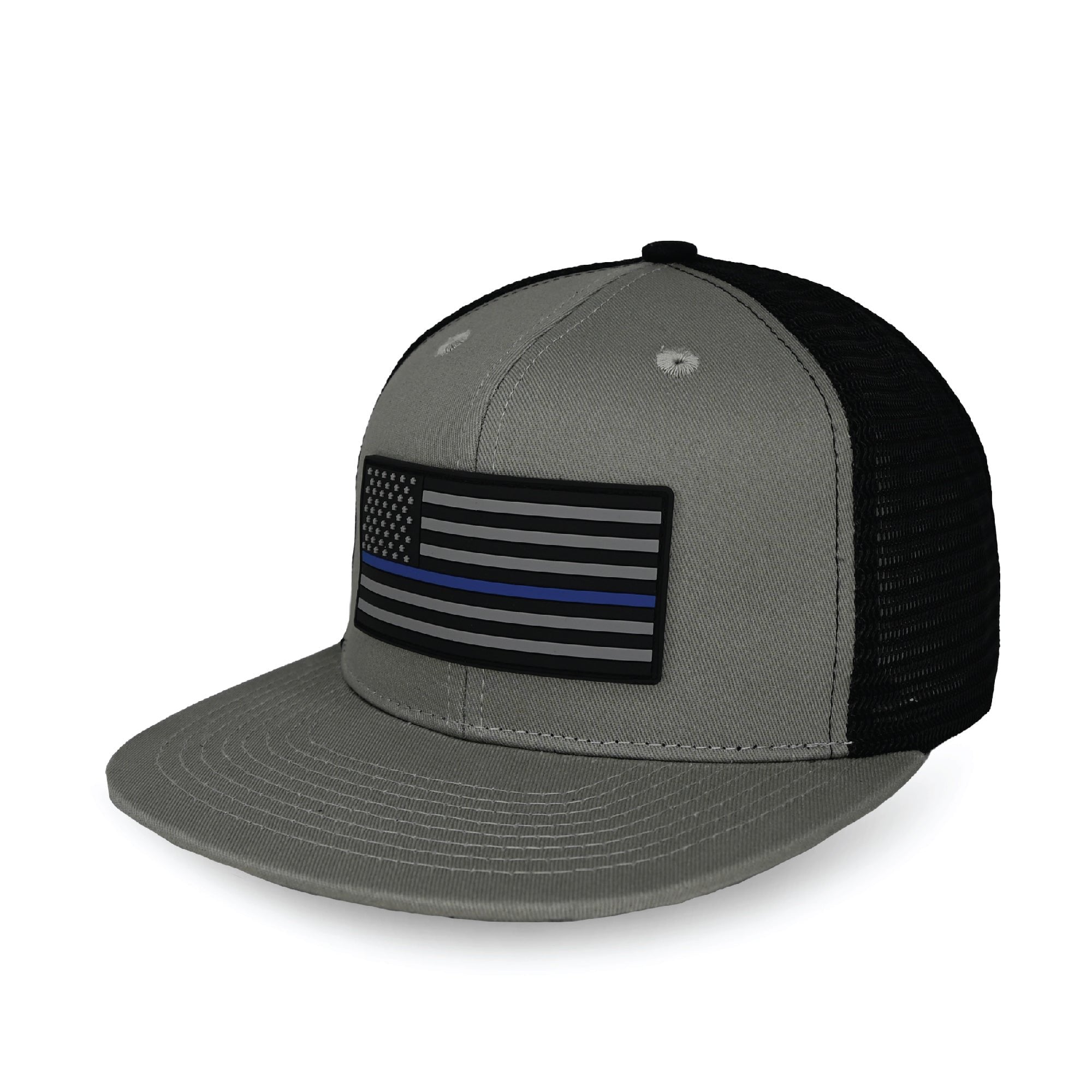 Tactical Thin Blue Line USA Flag Trucker Hat - Patriotic Police Support Cap for Men & Women - Perfect for Outdoor Activities, Sports, and Everyday Wear