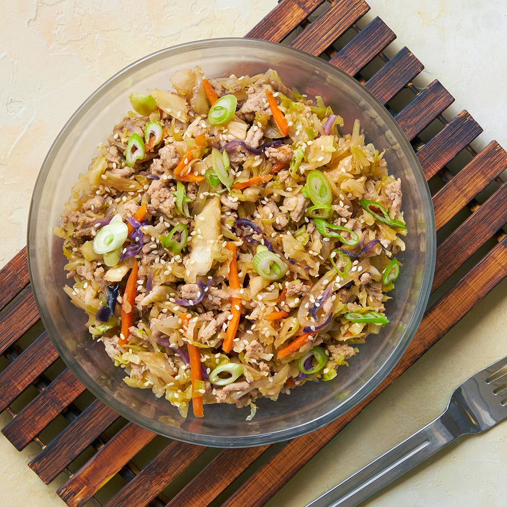 Easy Egg Roll in a Bowl Recipe - Healthy Low-Carb Asian Stir Fry Meal Prep - Perfect for Keto Diet & Quick Weeknight Dinners