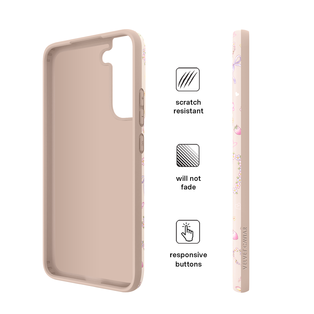 Cute Bunny & Bow Design Samsung Phone Case - Protective & Stylish Cover for Samsung Galaxy S21/S20/Note 20 - Perfect Gift for Girls, Teens & Women (Home, Office, School Use)