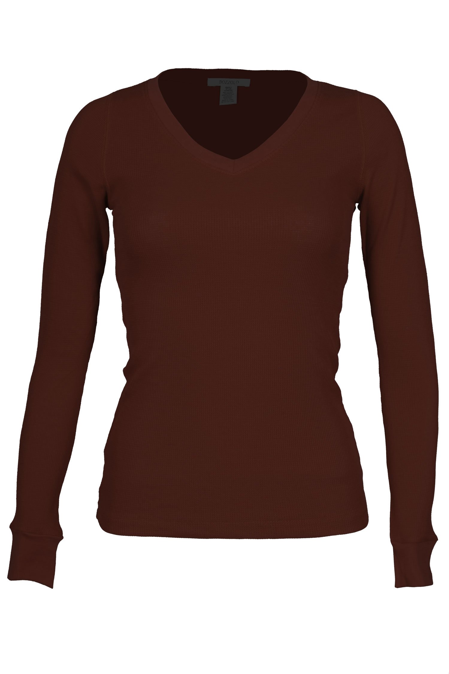 Fitscloth Women's Soft Warm Waffle Thermal Long Sleeve V-Neck T-Shirt - Cozy Winter Layering & Casual Outfit Essential