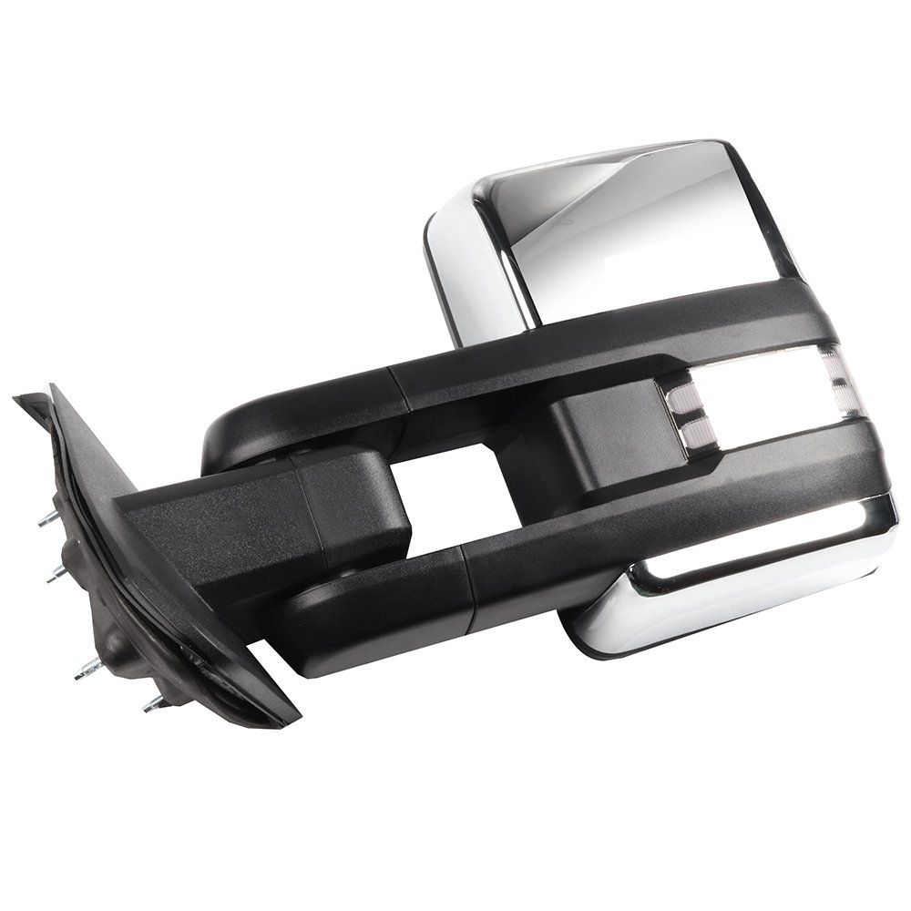 CCiyu Power Heated Towing Mirrors with Turn Signal Lights - Compatible with 2014-2018 Chevy Silverado 2500/3500 & 2015-2018 GMC Sierra 2500/3500 - Perfect for Enhanced Visibility and Safe Towing