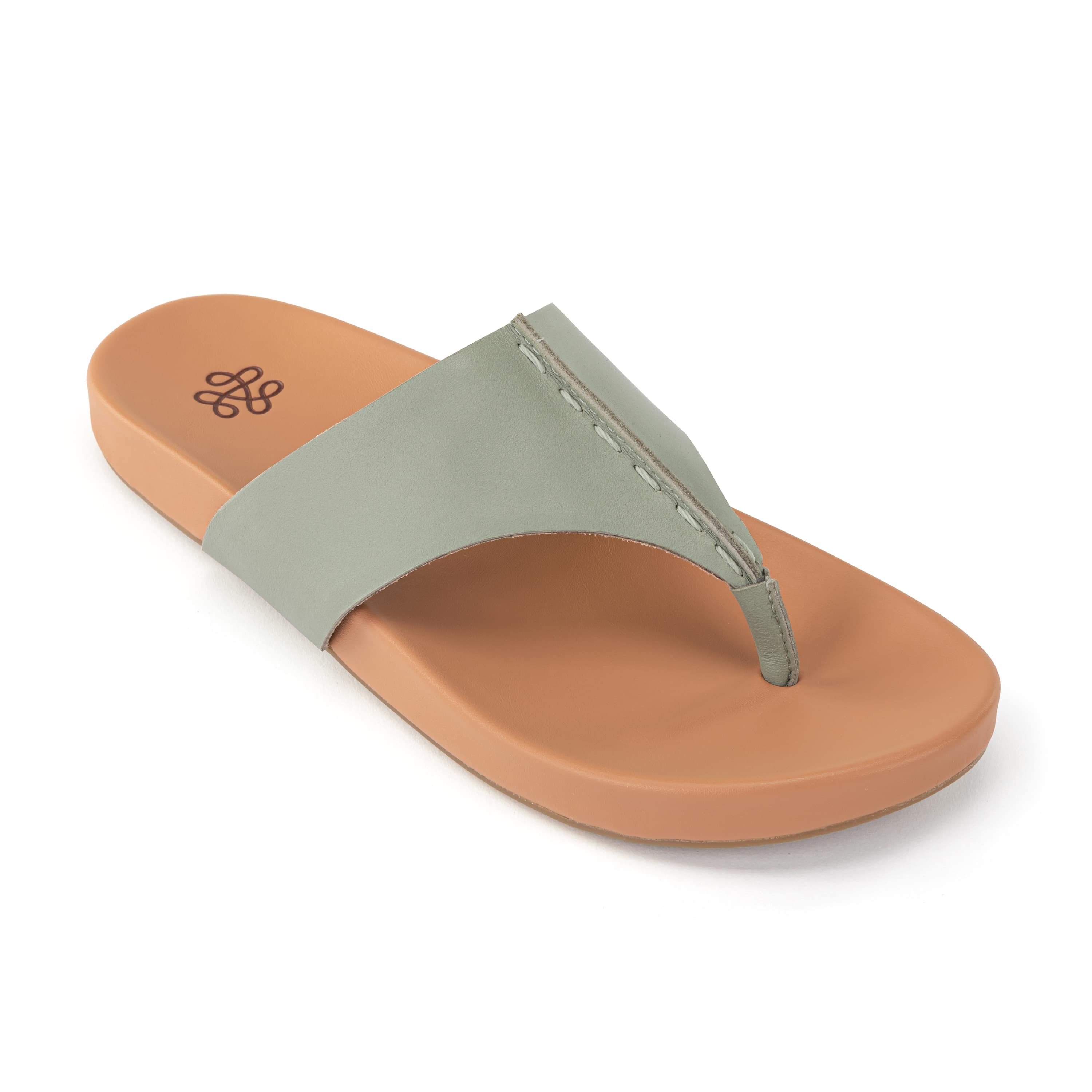 Everly Leather Sandals for Women - Comfortable Meadow Green Casual Shoes for Walking, Travel & Everyday Wear